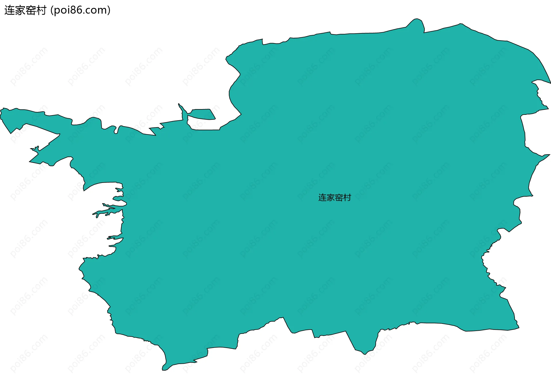 连家窑村边界地图
