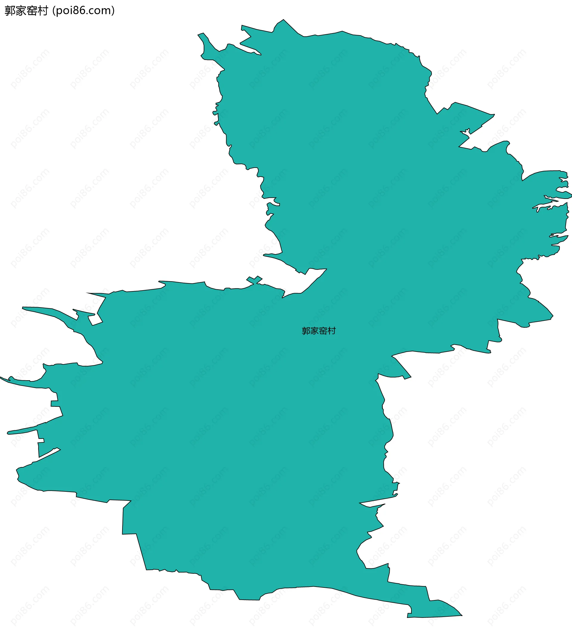 郭家窑村边界地图