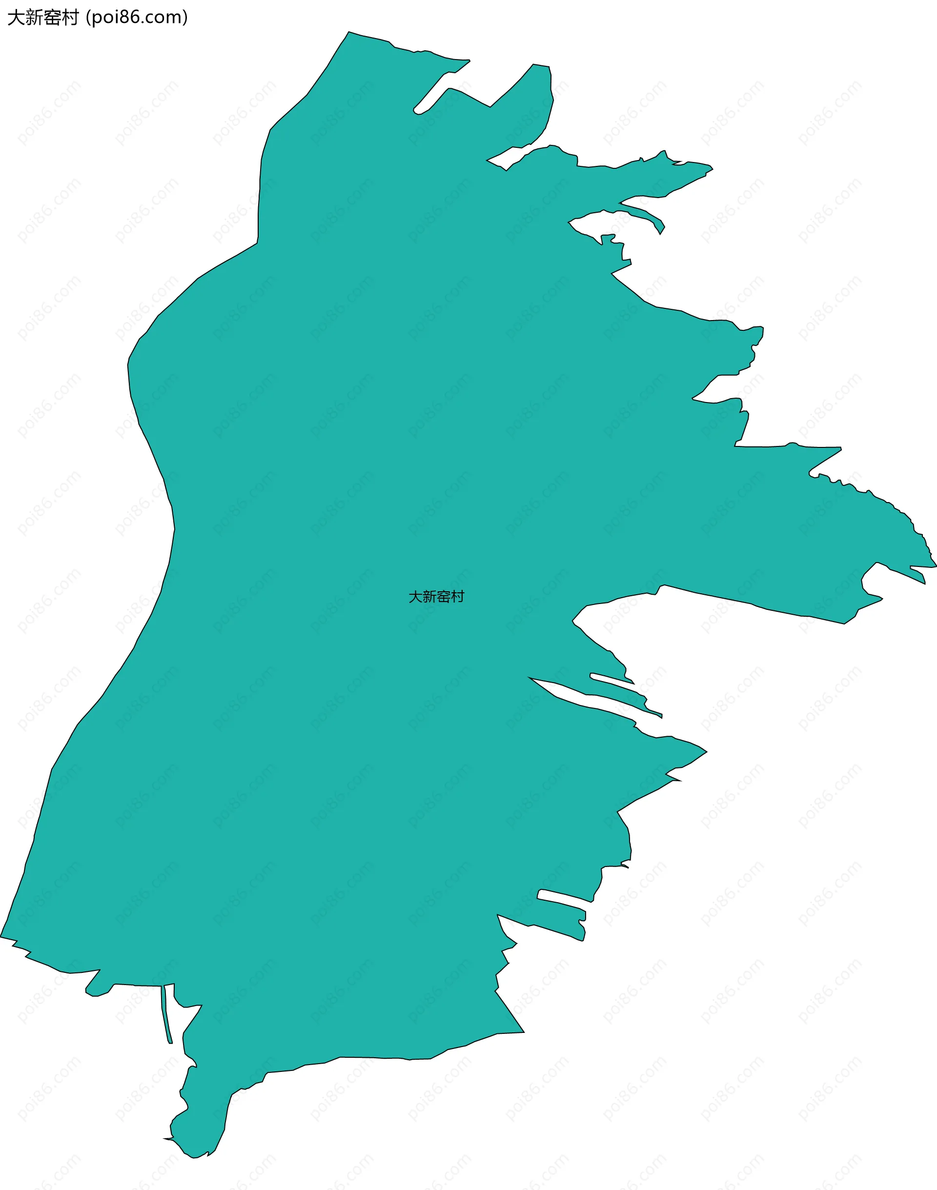 大新窑村边界地图