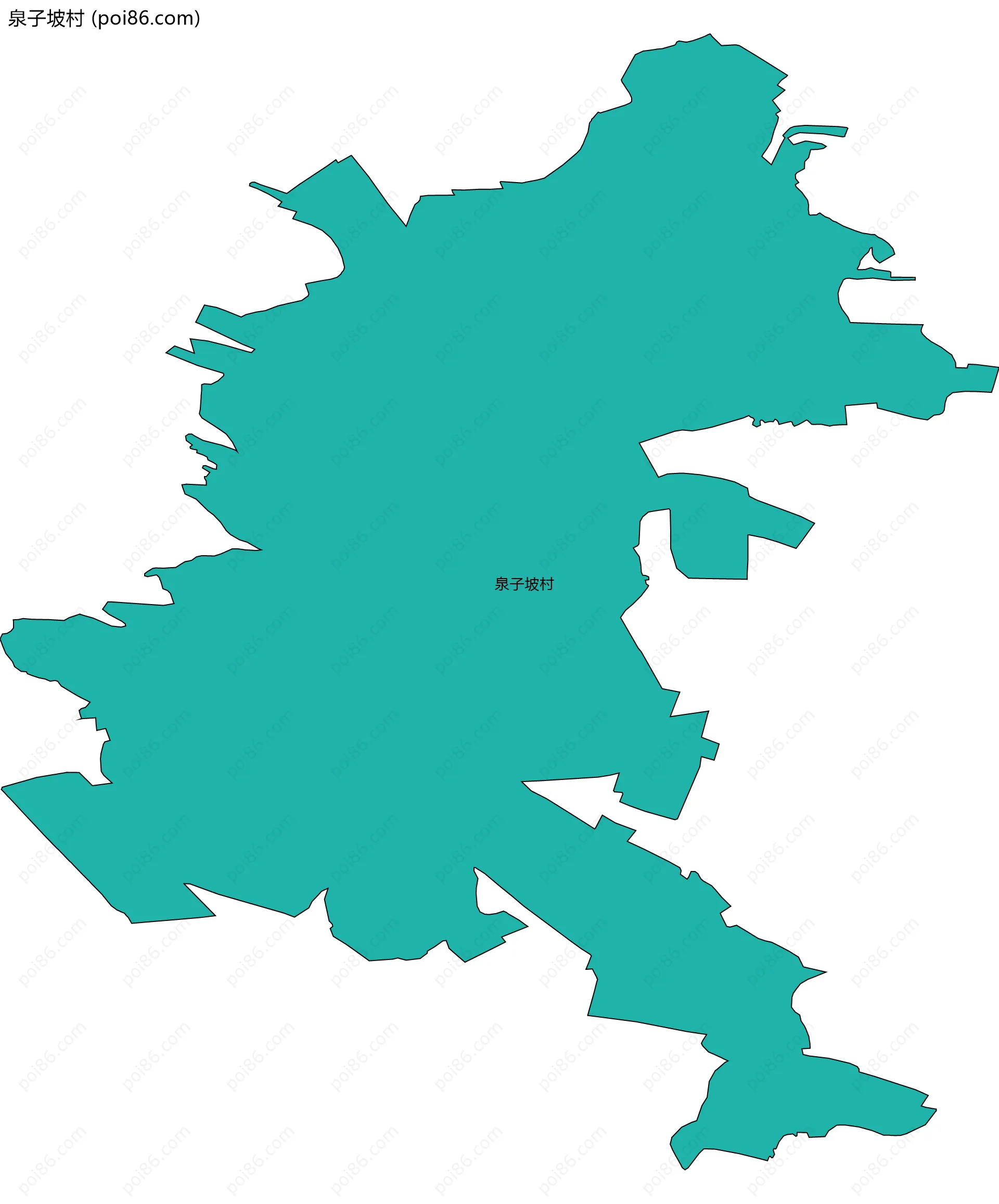 泉子坡村边界地图