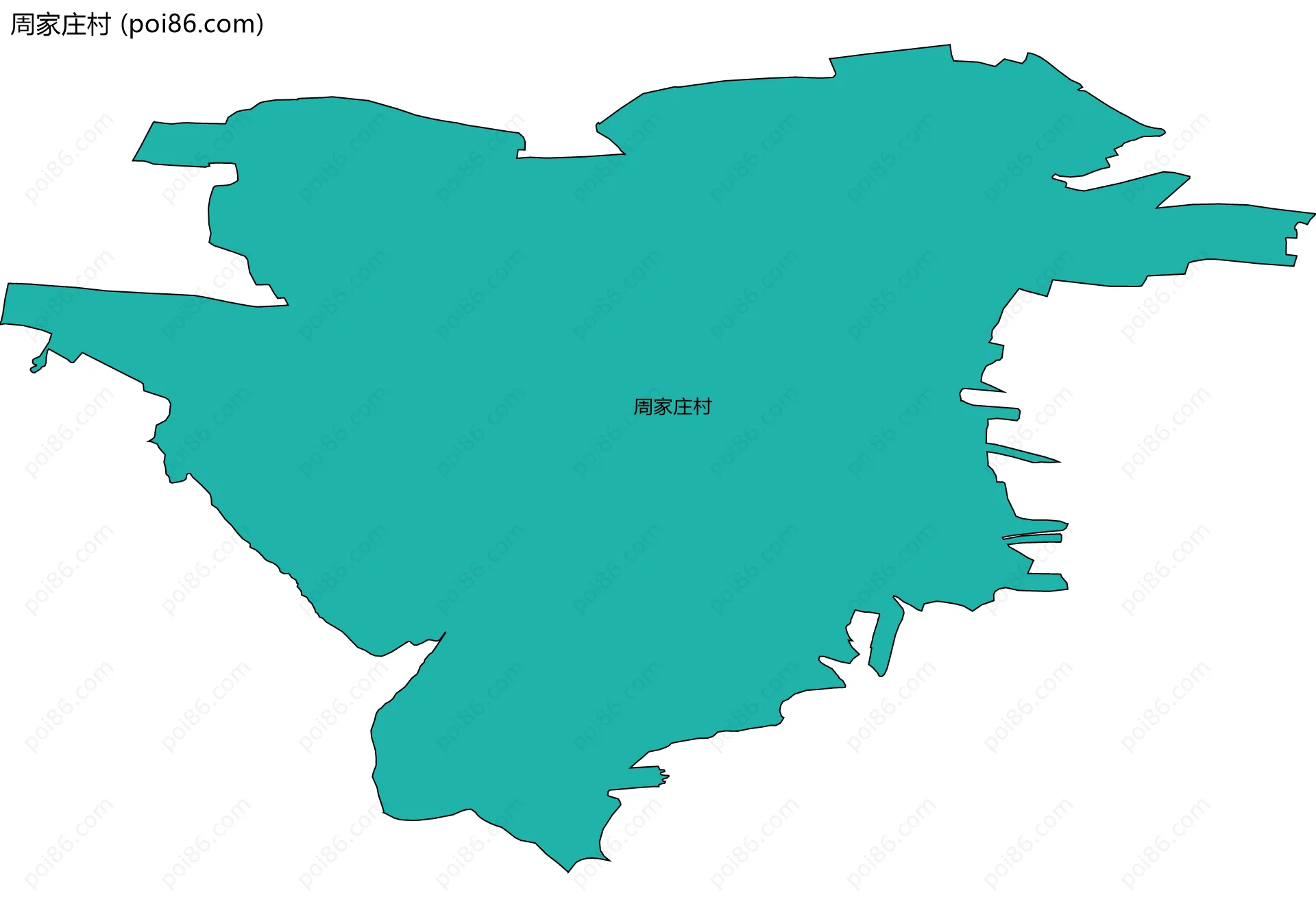 周家庄村边界地图