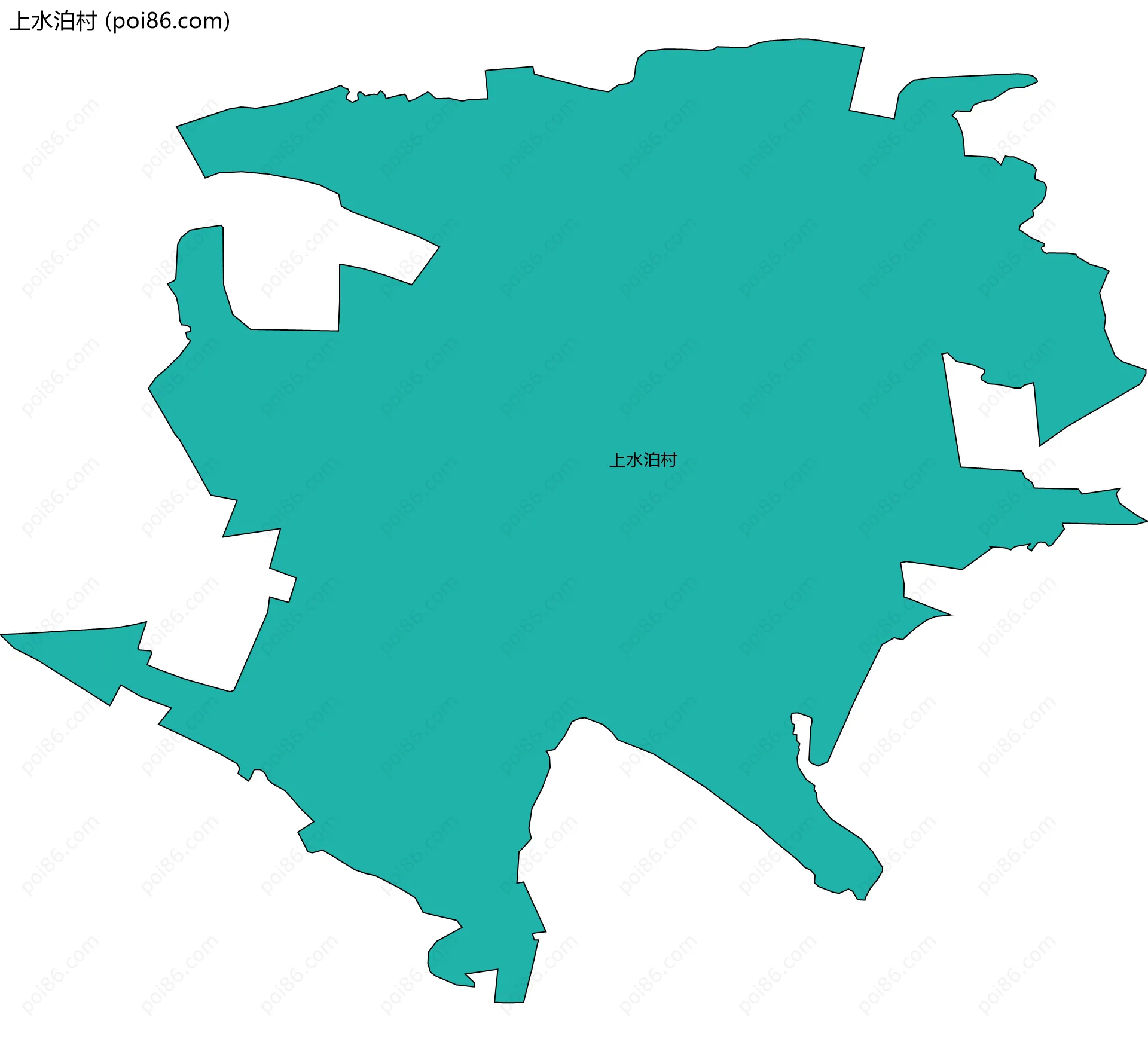 上水泊村边界地图