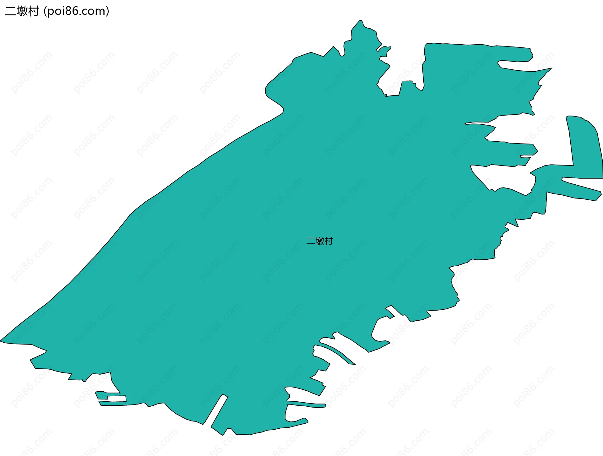 二墩村边界地图