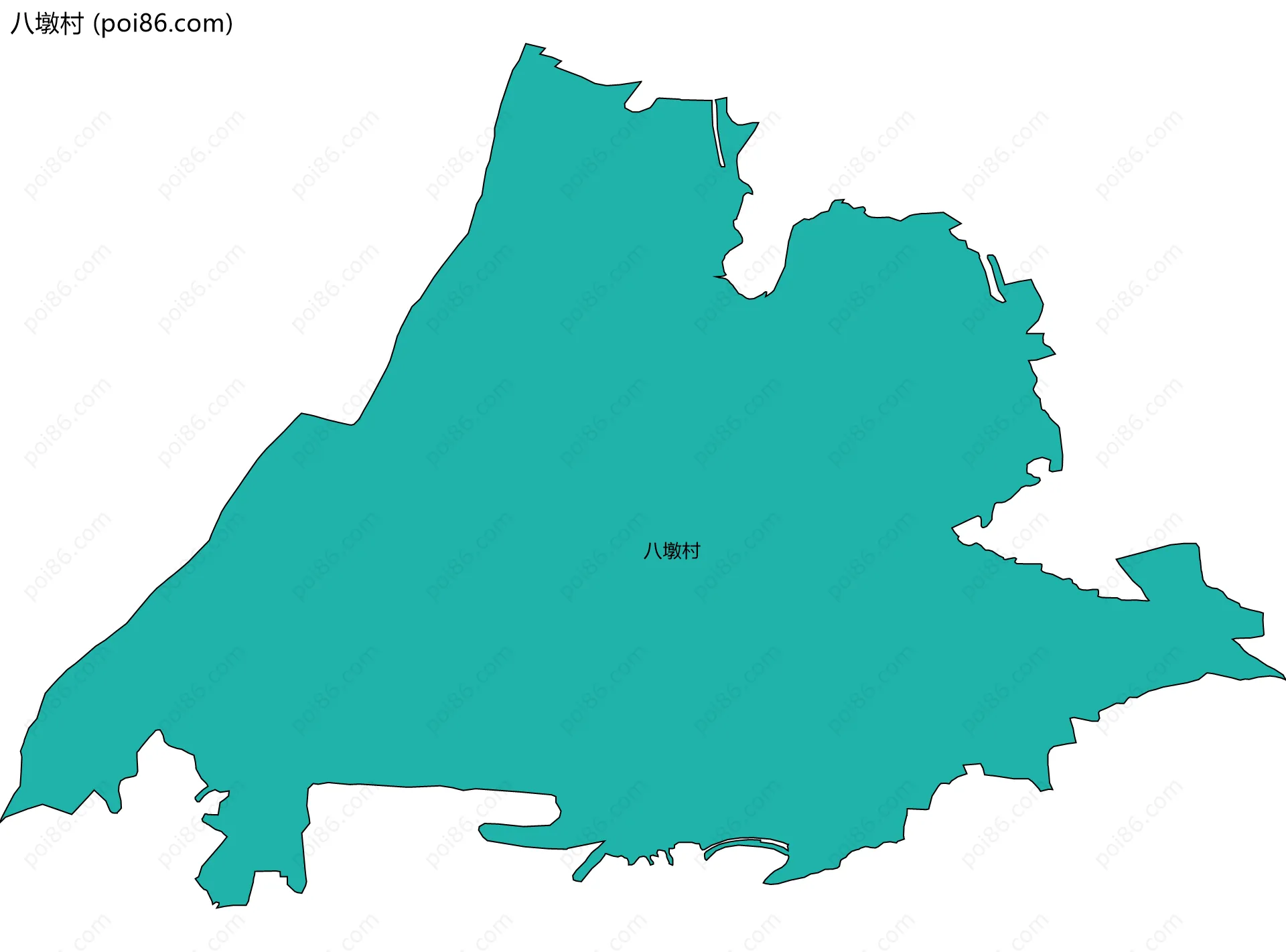 八墩村边界地图