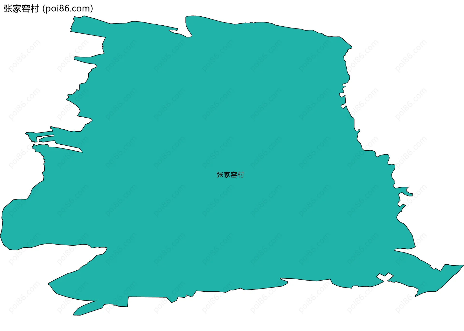 张家窑村边界地图