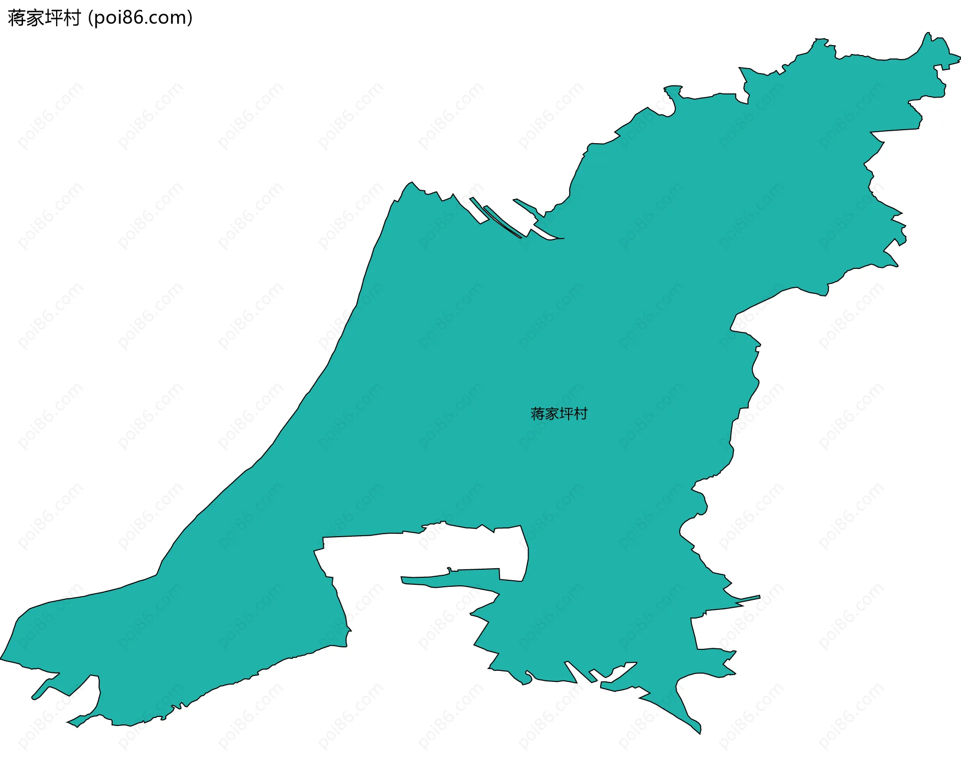 蒋家坪村边界地图