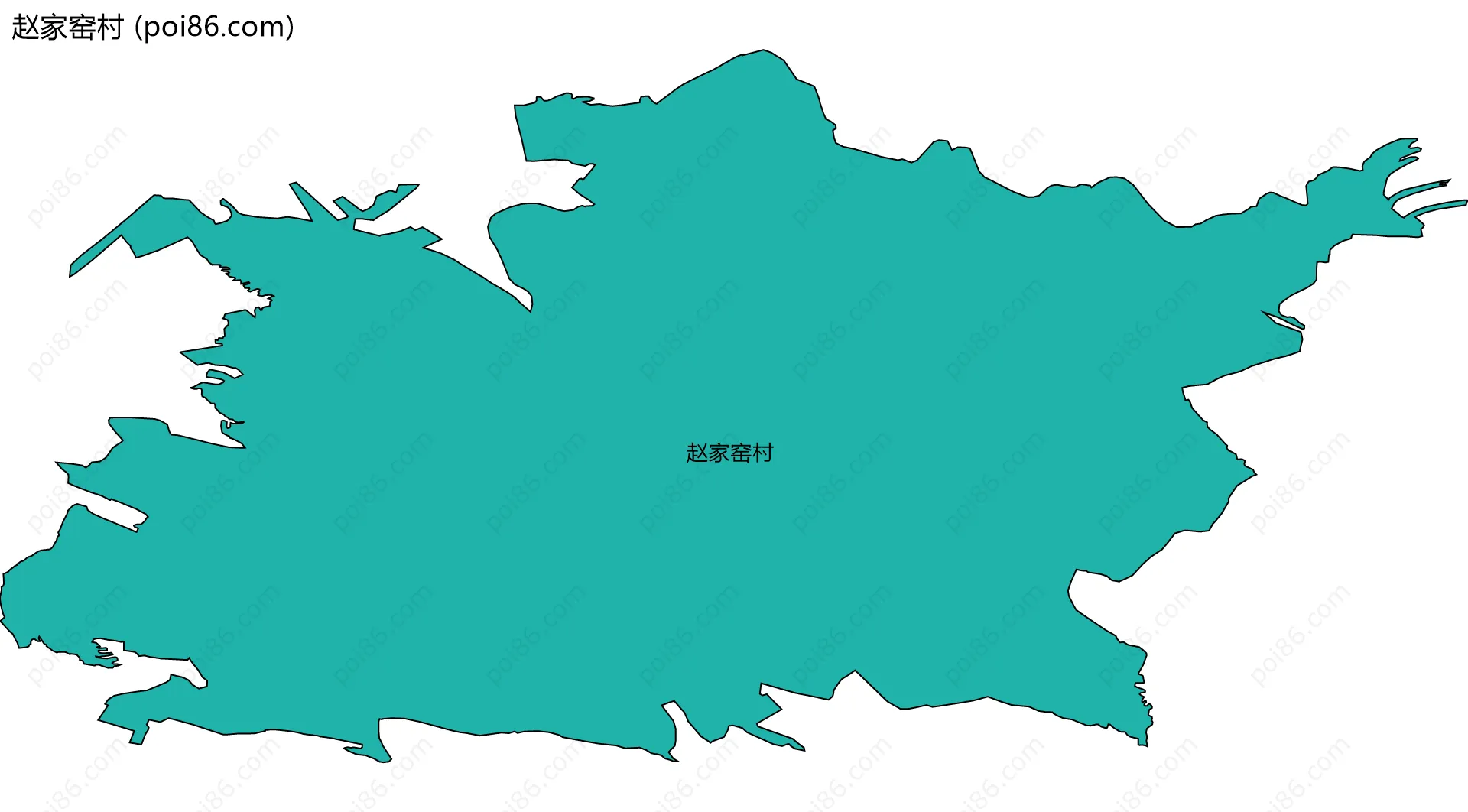 赵家窑村边界地图