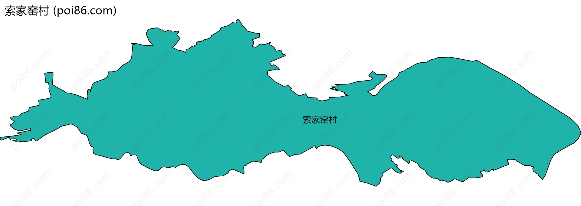 索家窑村边界地图