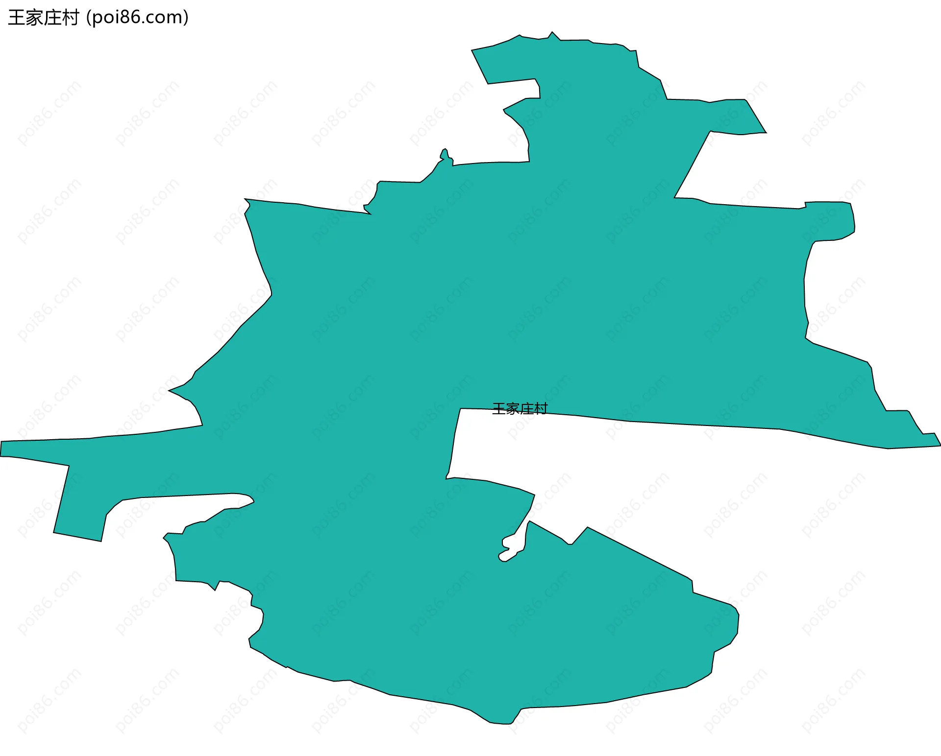 王家庄村边界地图