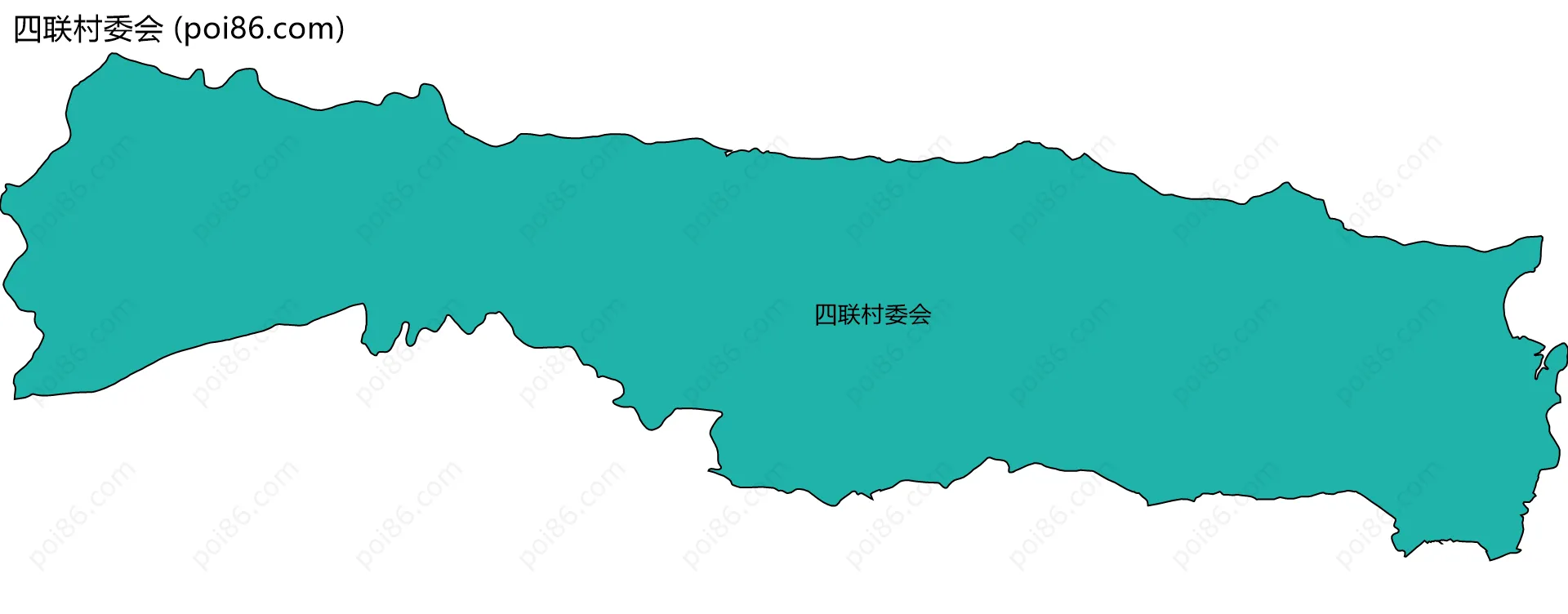 四联村委会边界地图