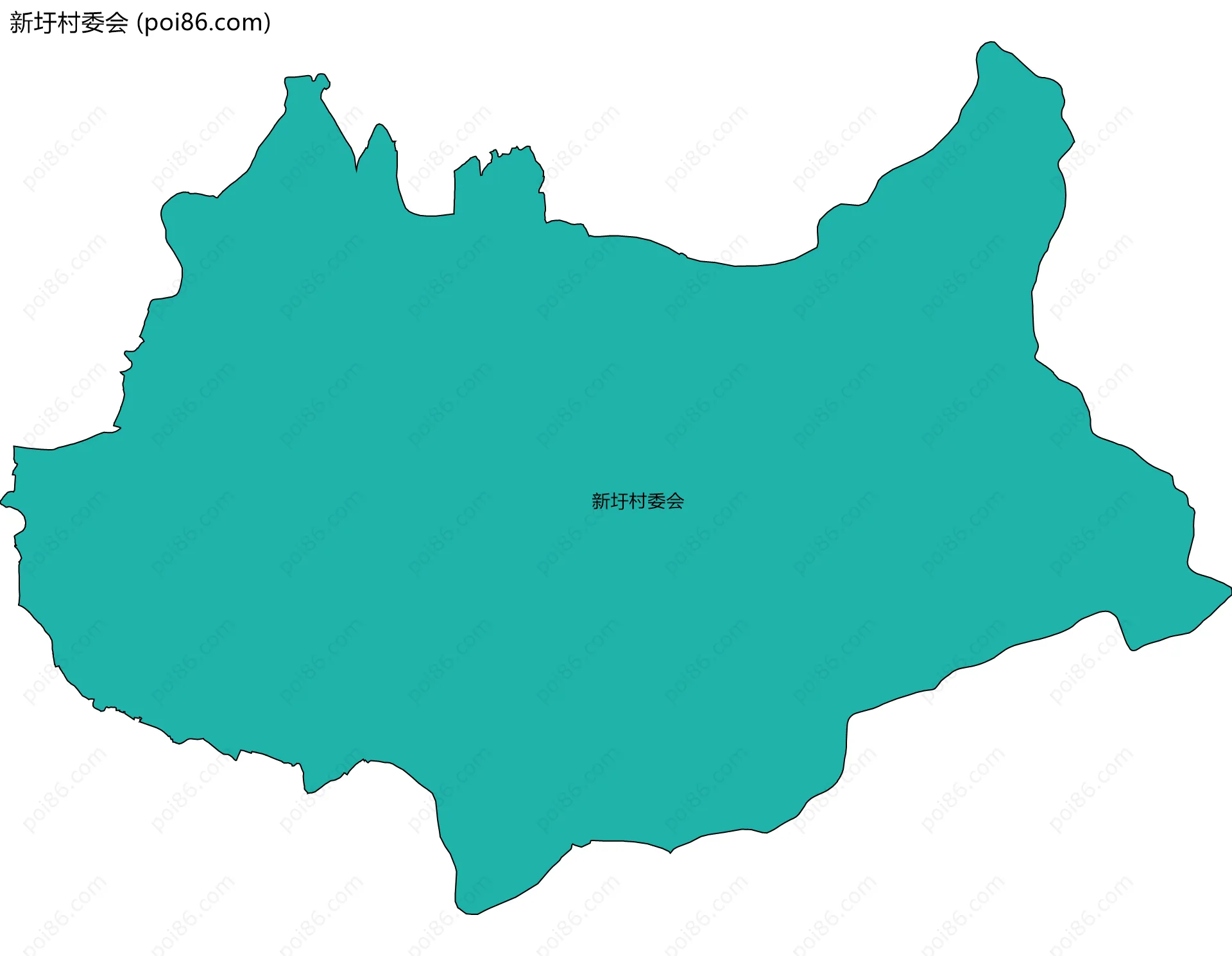 新圩村委会边界地图