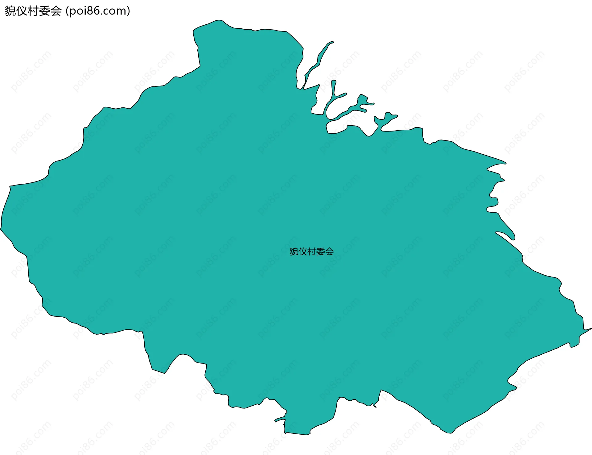 貌仪村委会边界地图