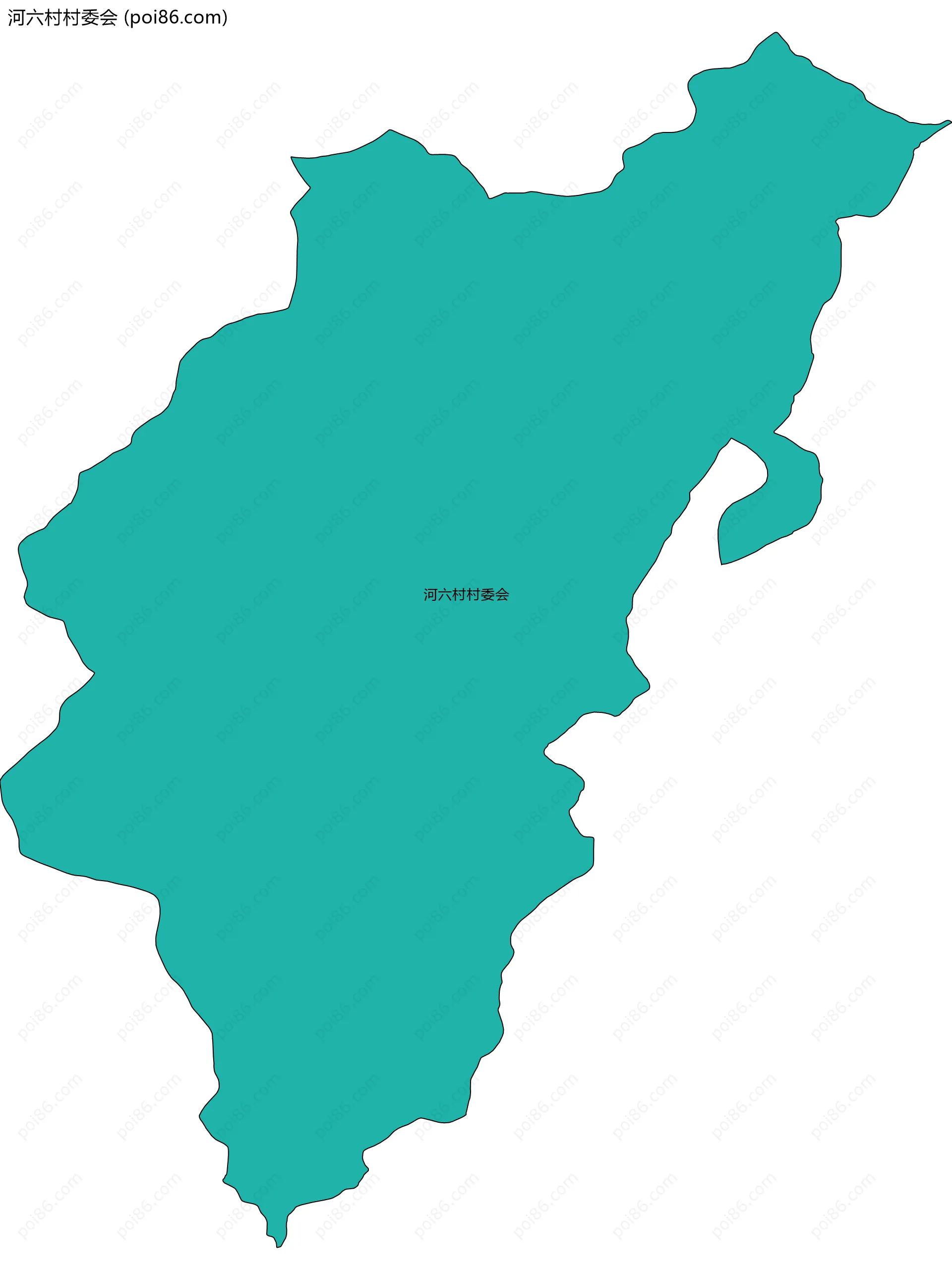 河六村村委会边界地图