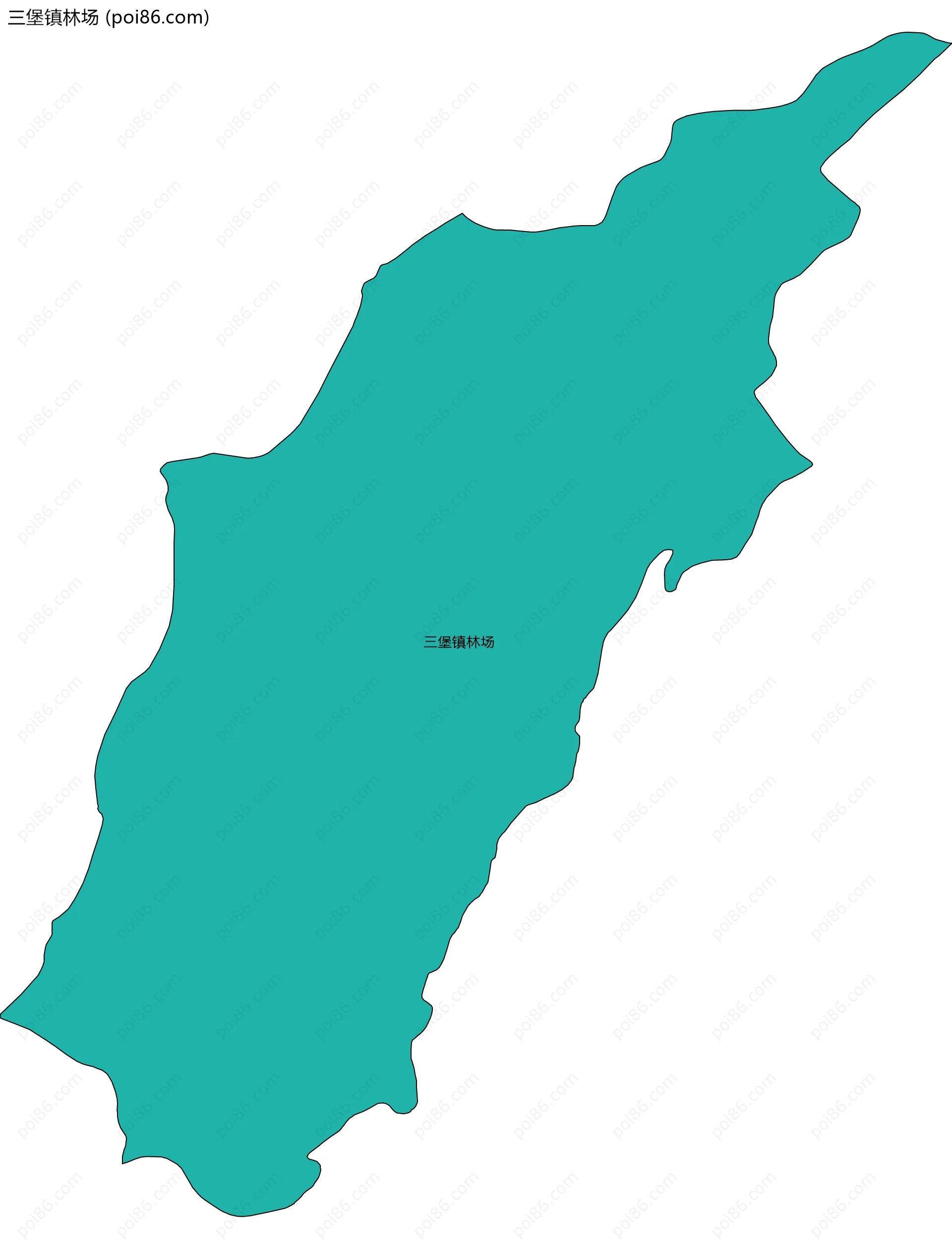 三堡镇林场边界地图