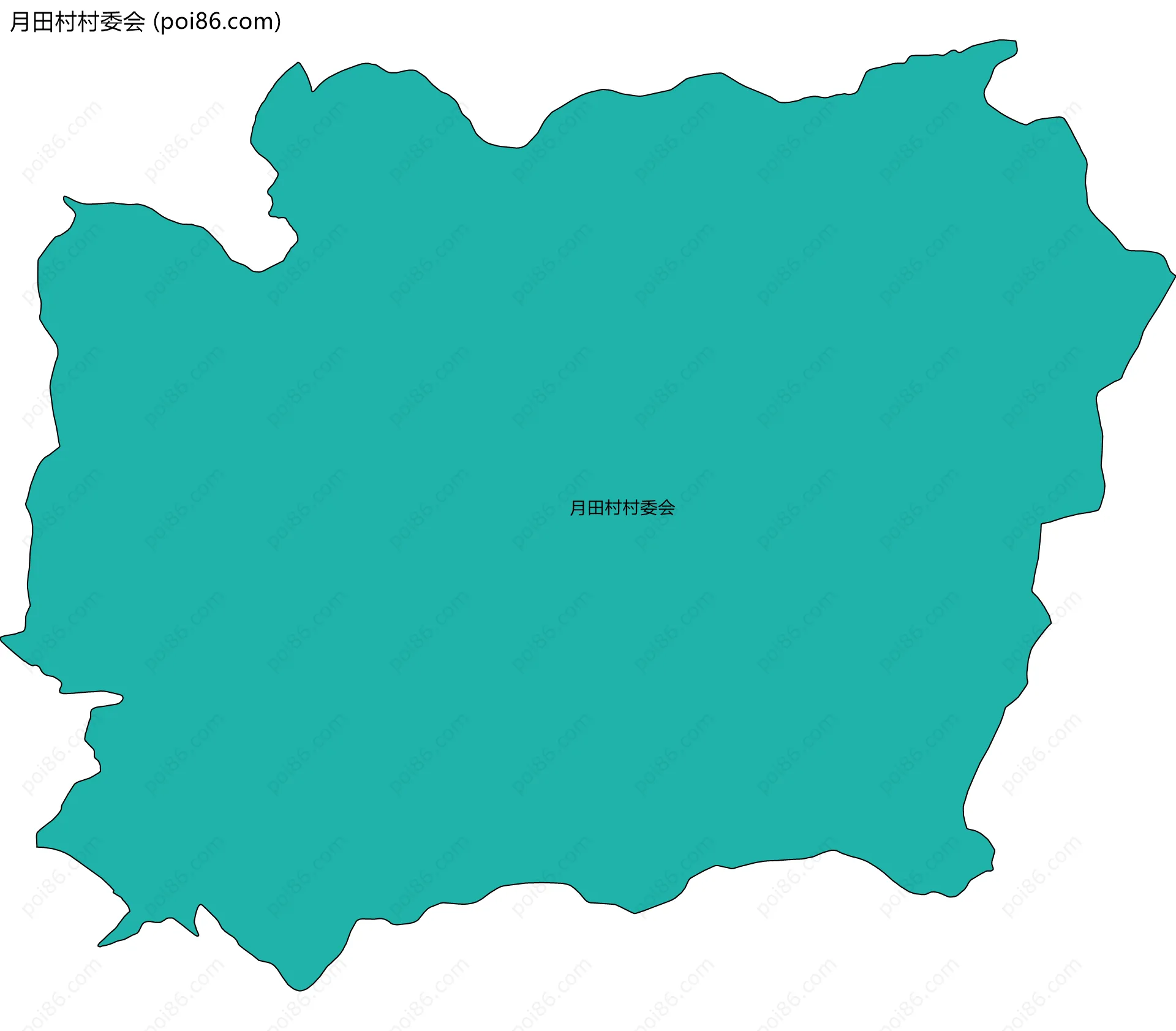 月田村村委会边界地图