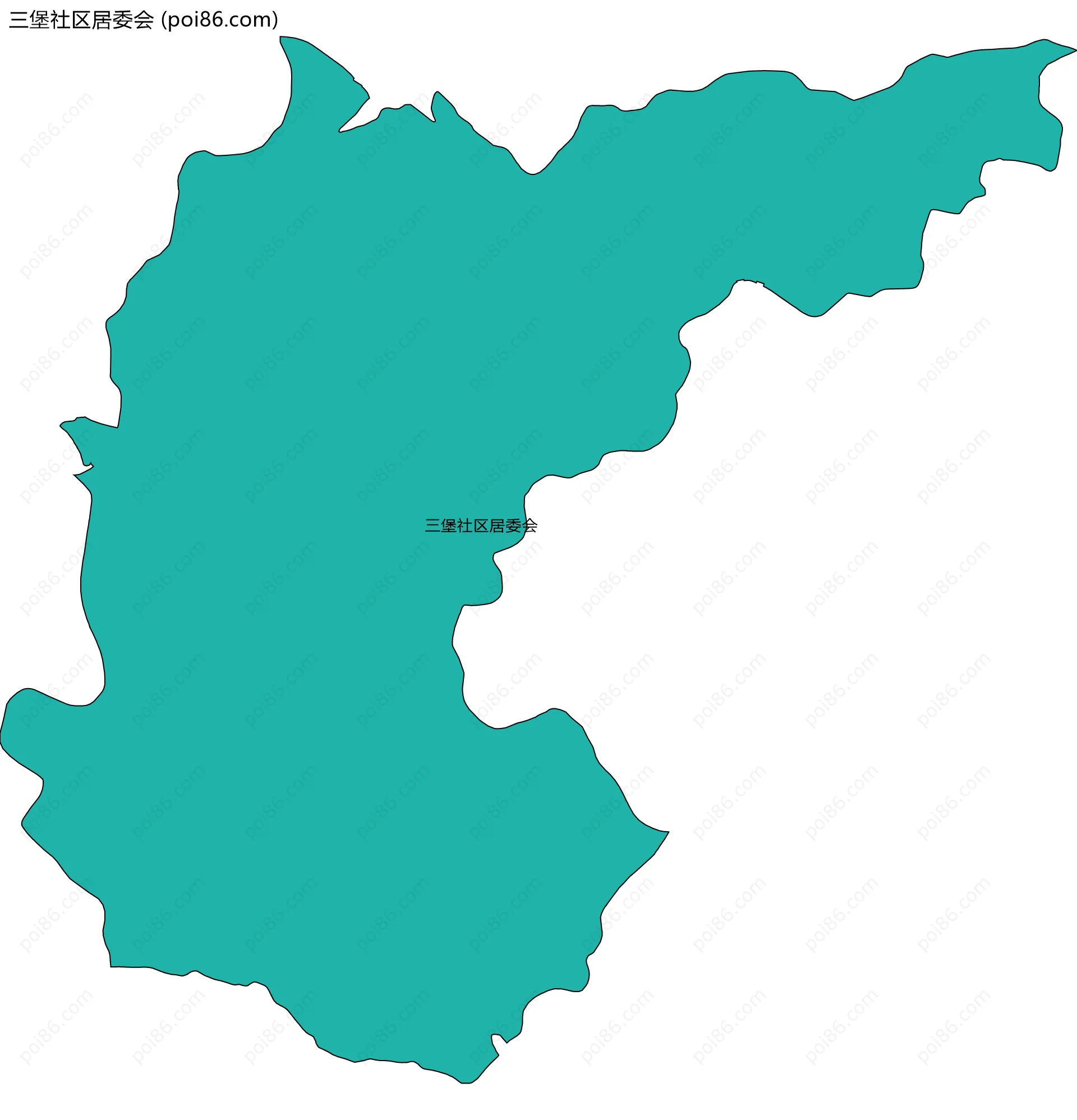 三堡社区居委会边界地图