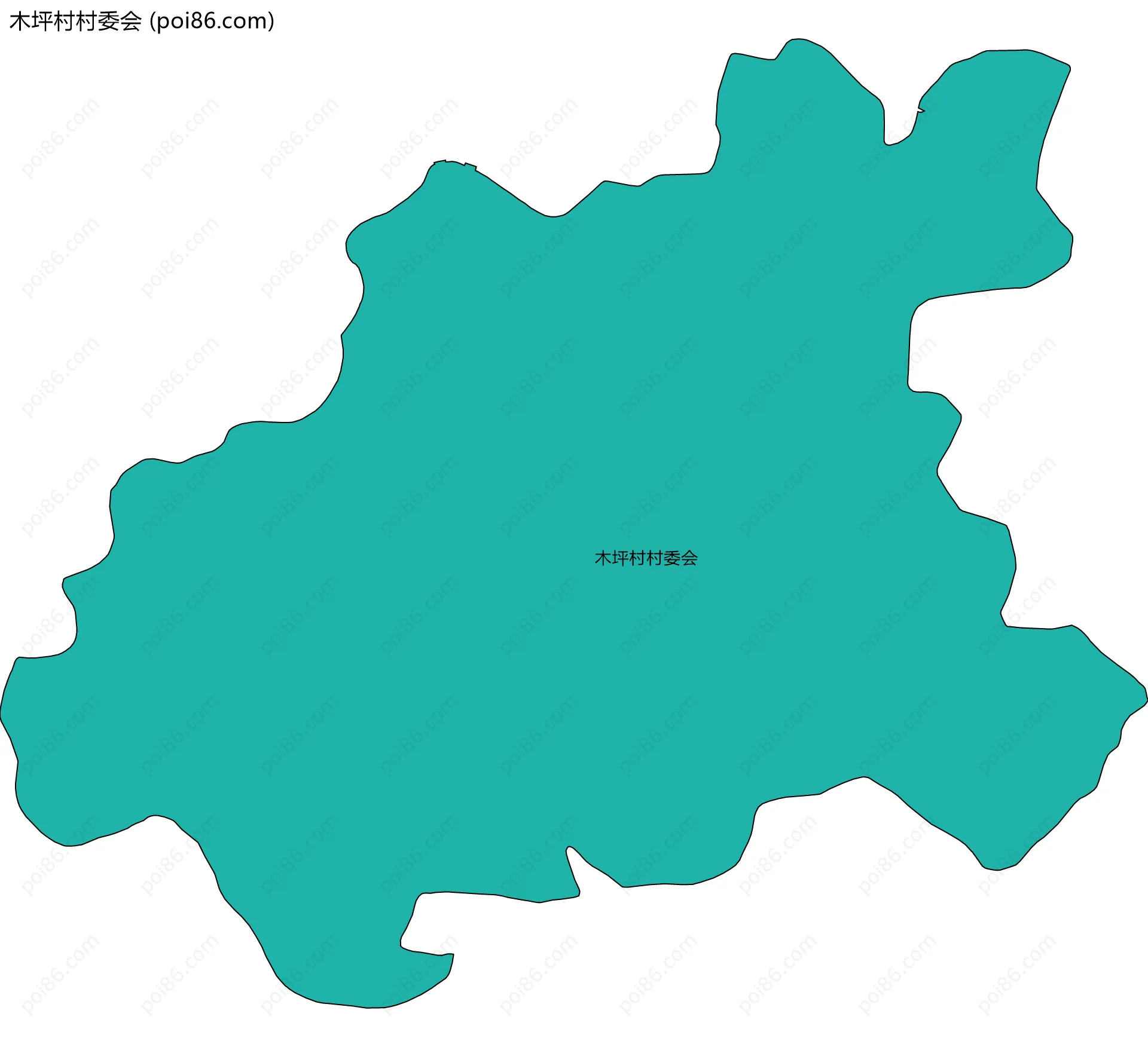 木坪村村委会边界地图