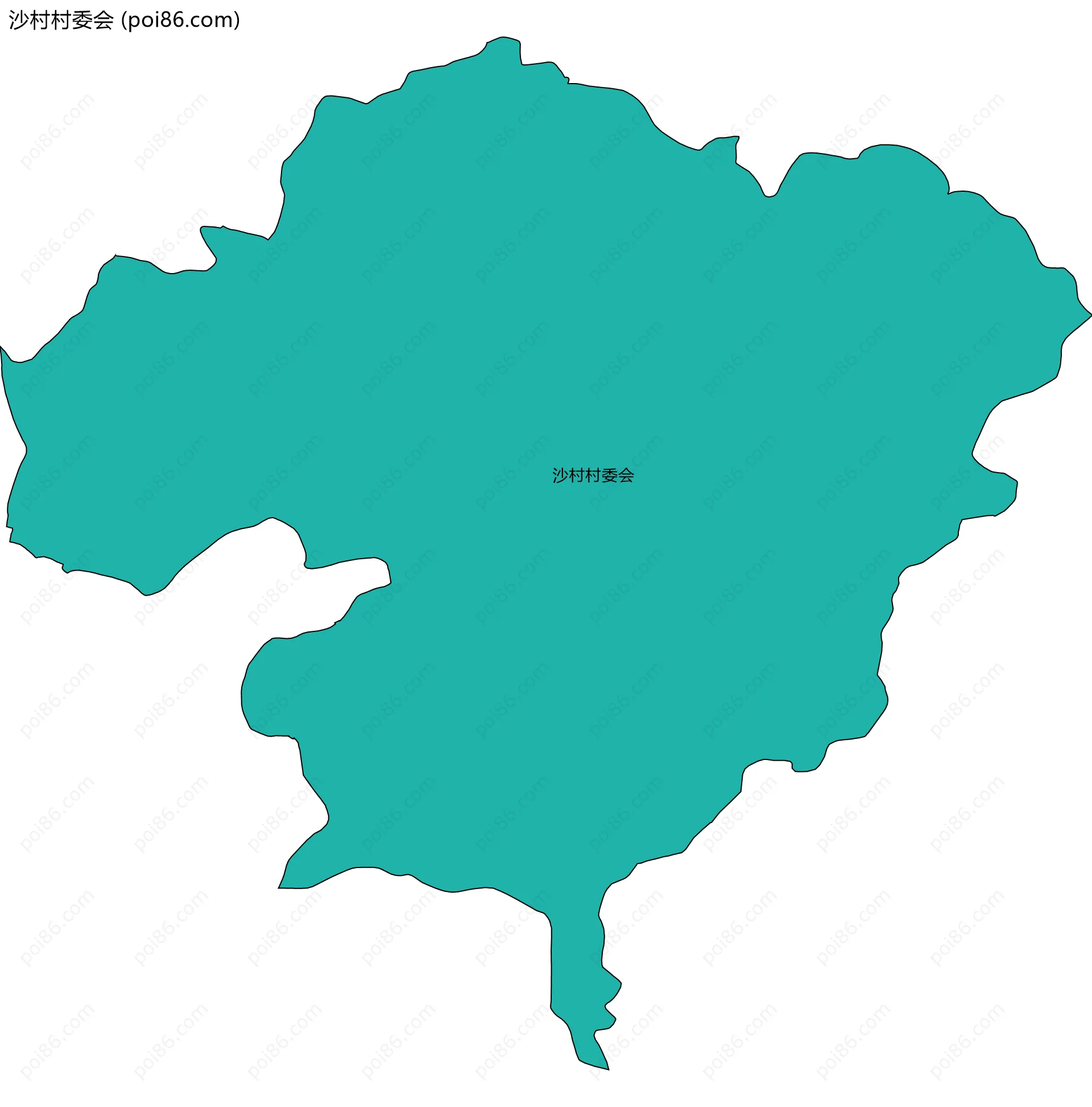 沙村村委会边界地图