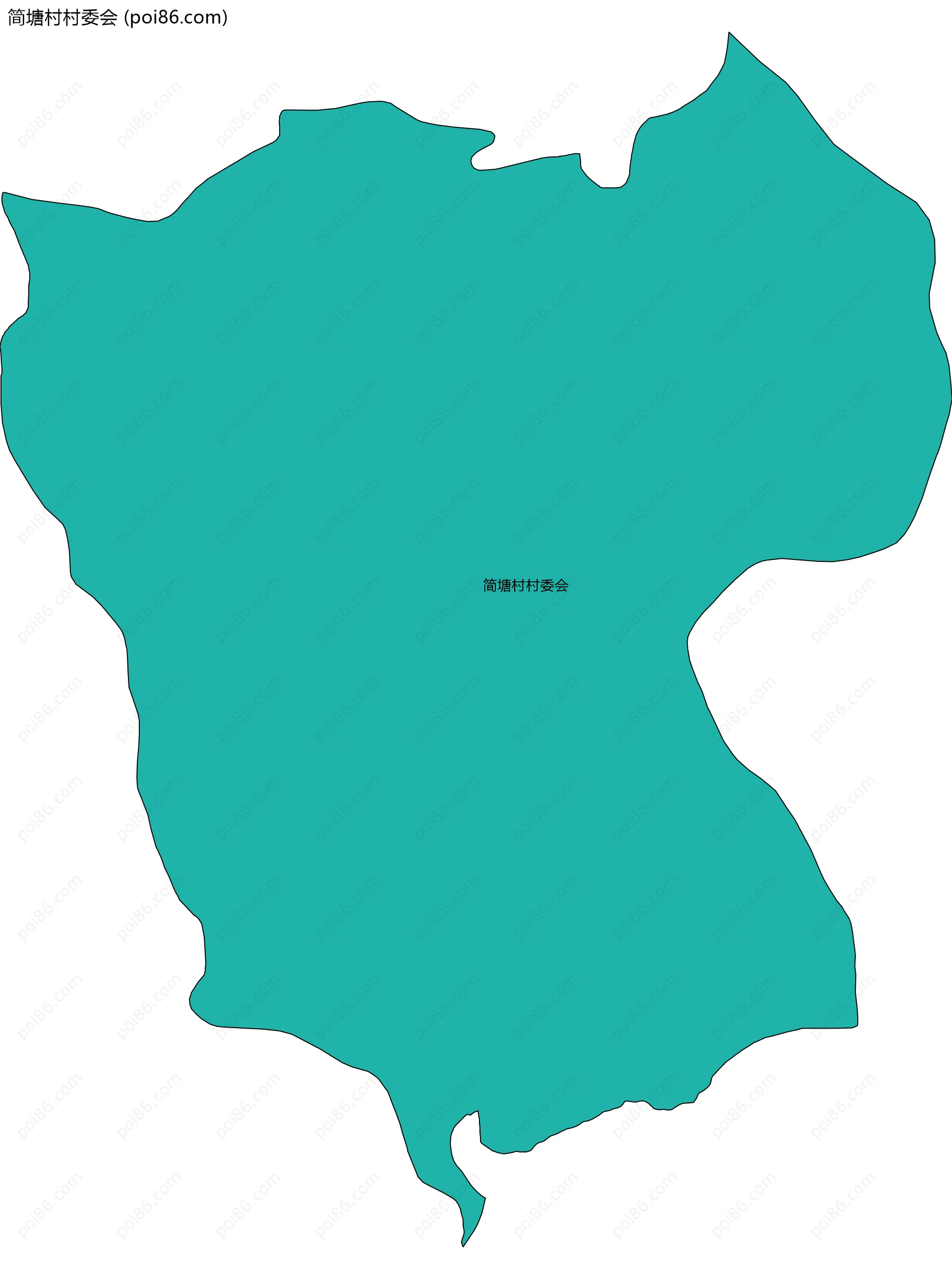 简塘村村委会边界地图