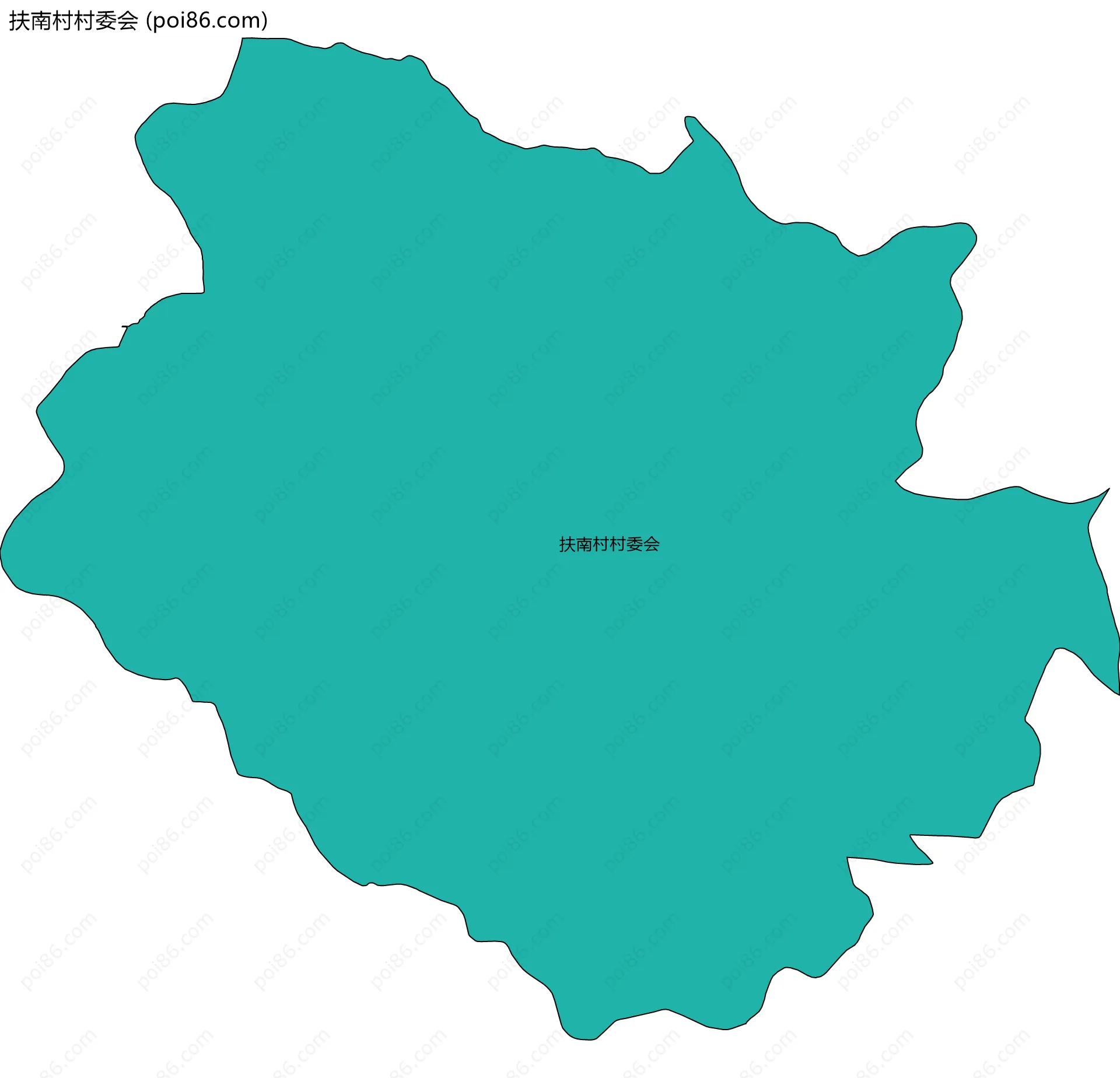 扶南村村委会边界地图