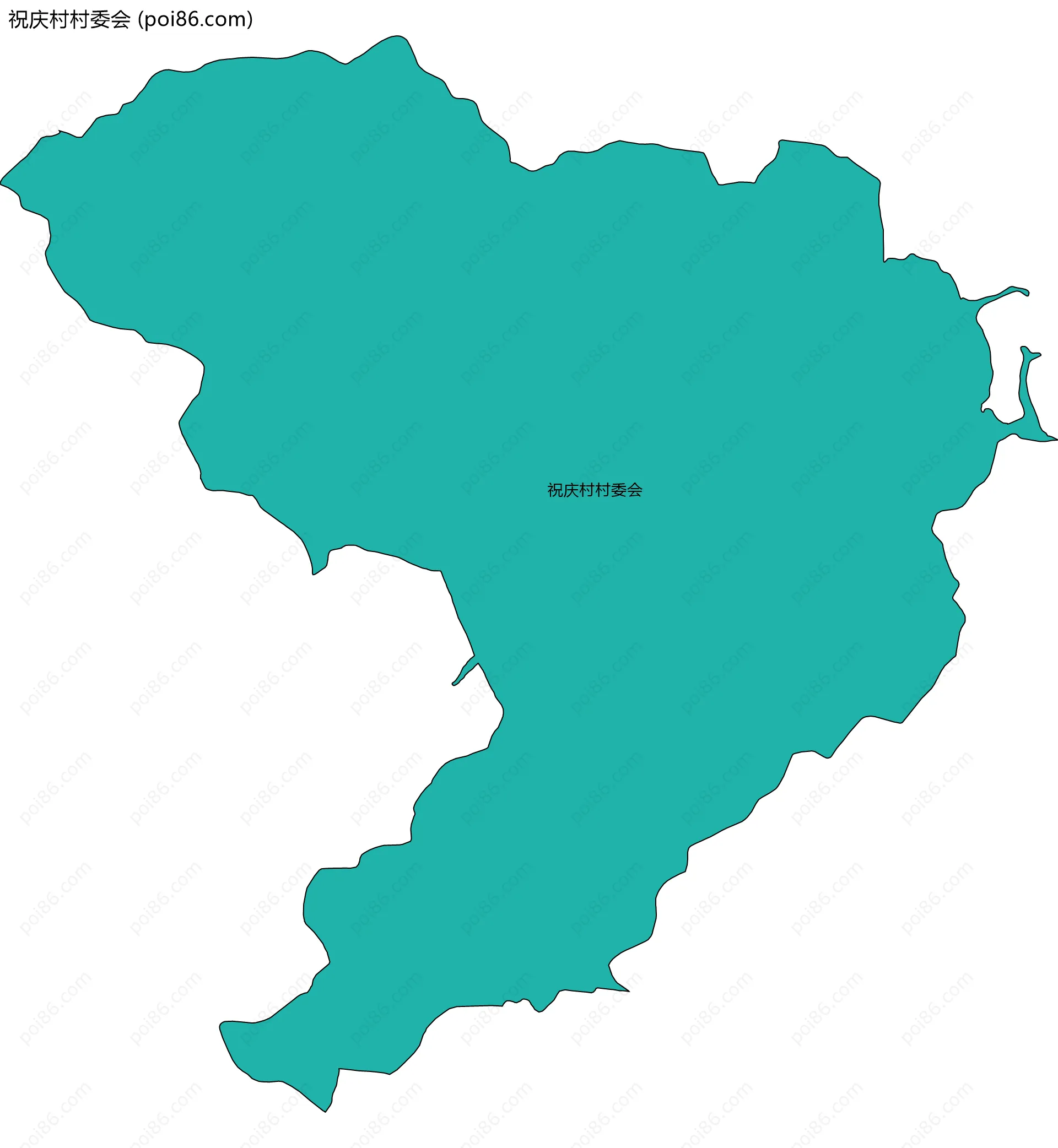 祝庆村村委会边界地图
