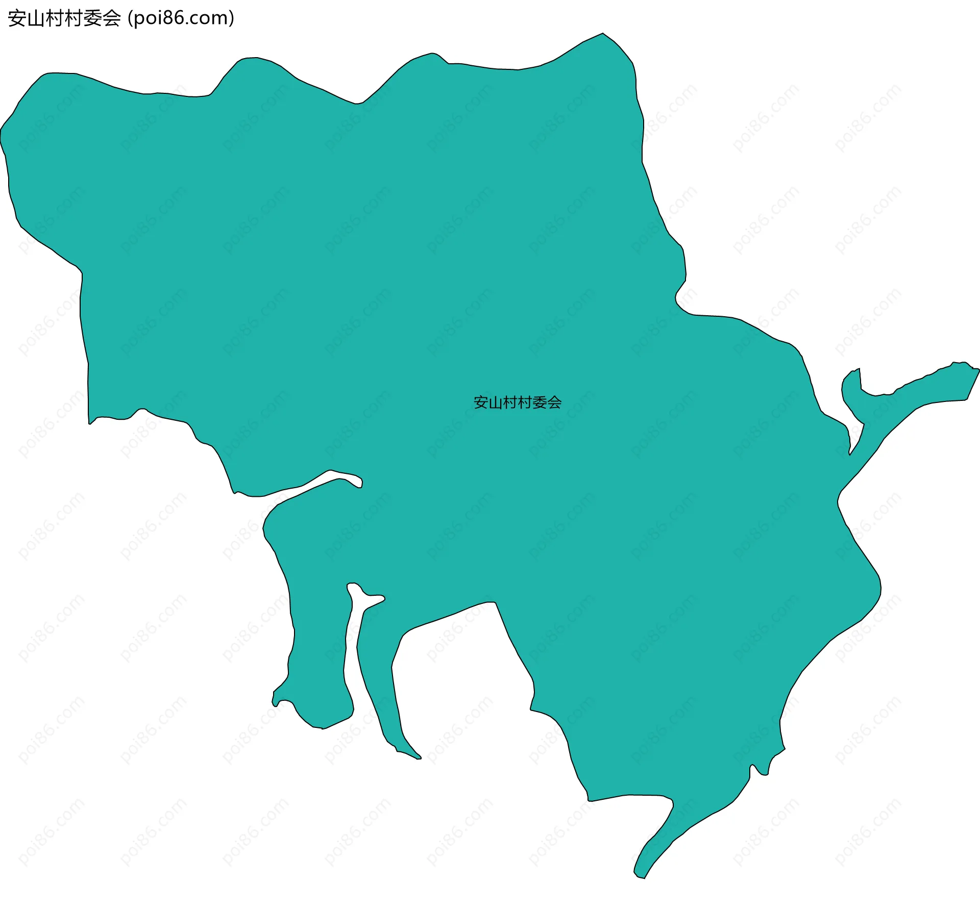 安山村村委会边界地图