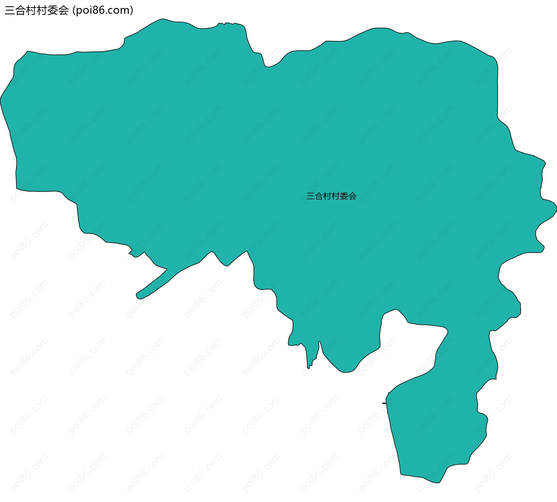 三合村村委会边界地图