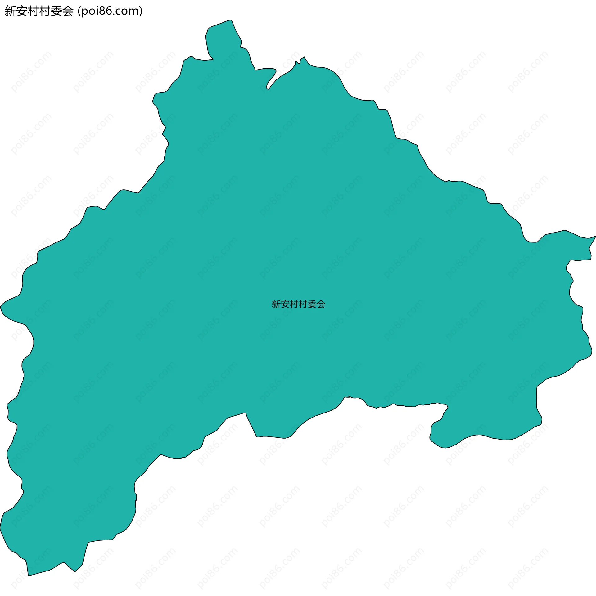 新安村村委会边界地图