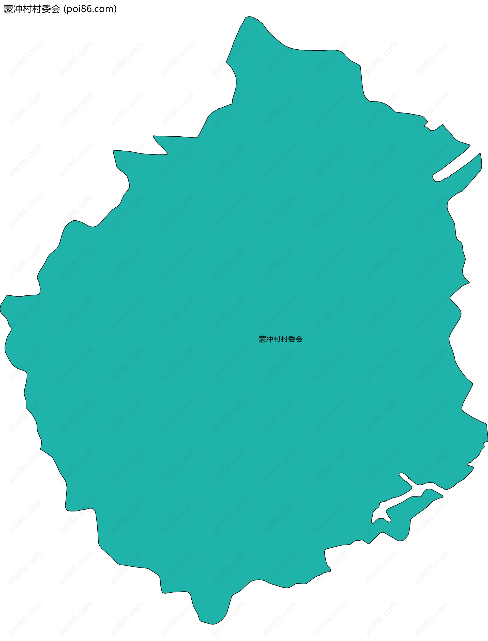 蒙冲村村委会边界地图