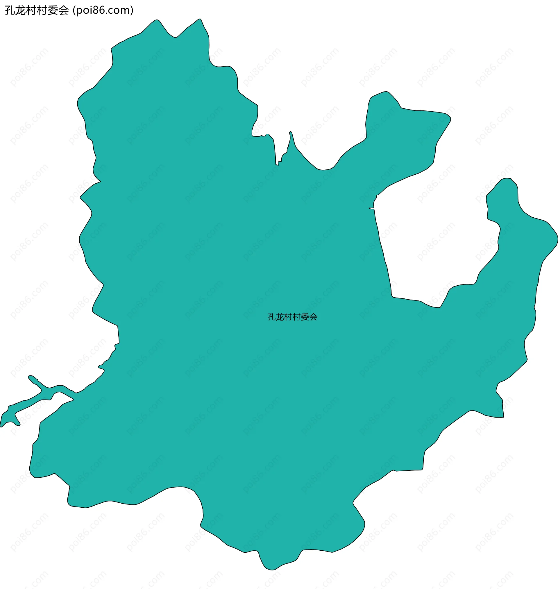 孔龙村村委会边界地图