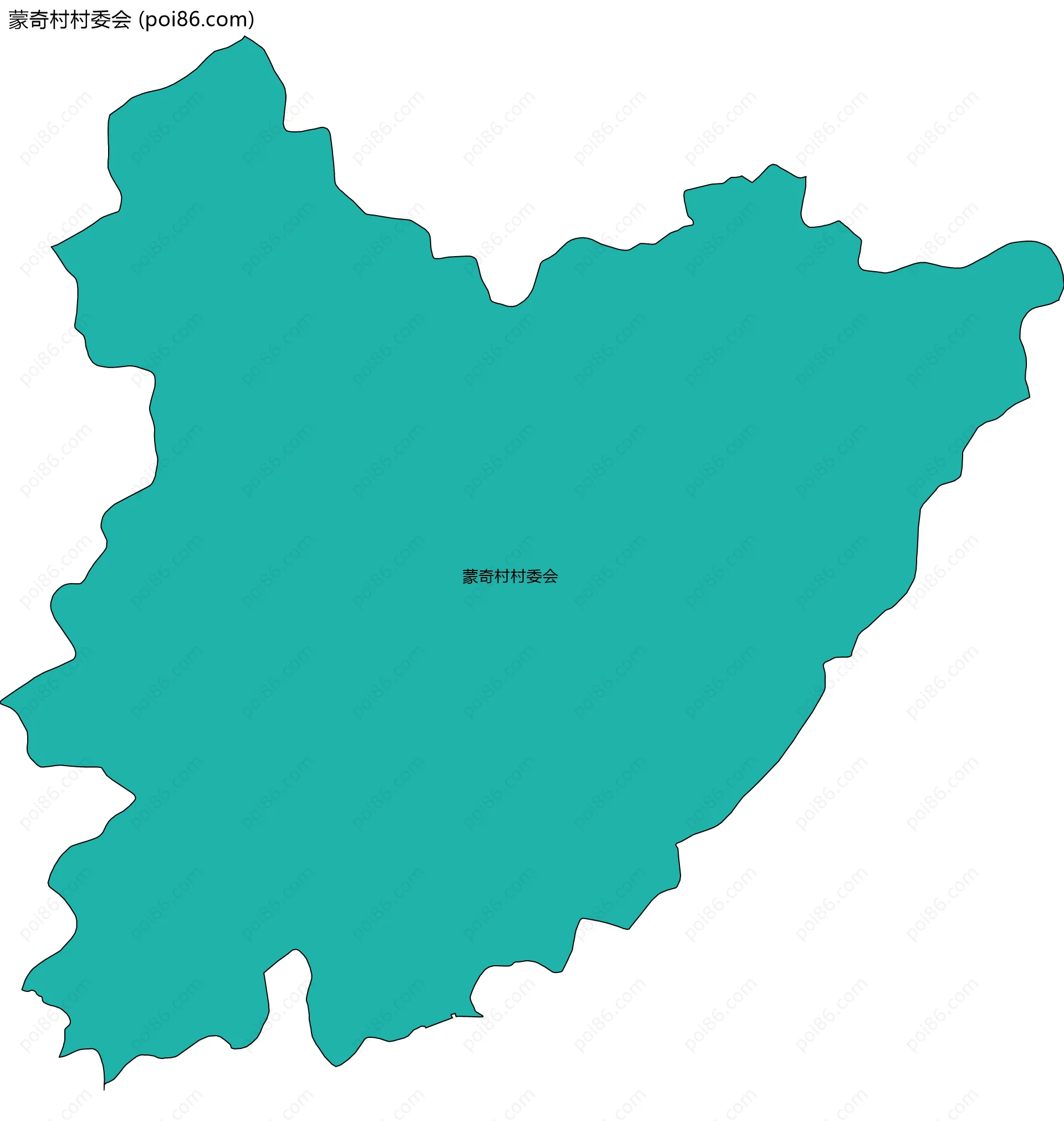 蒙奇村村委会边界地图