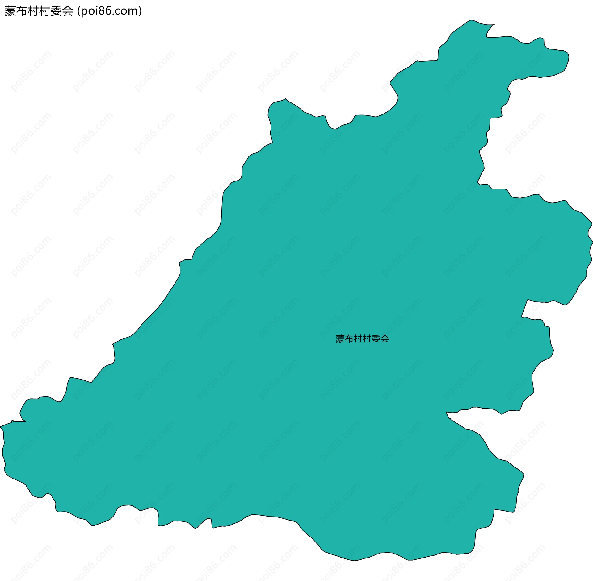 蒙布村村委会边界地图