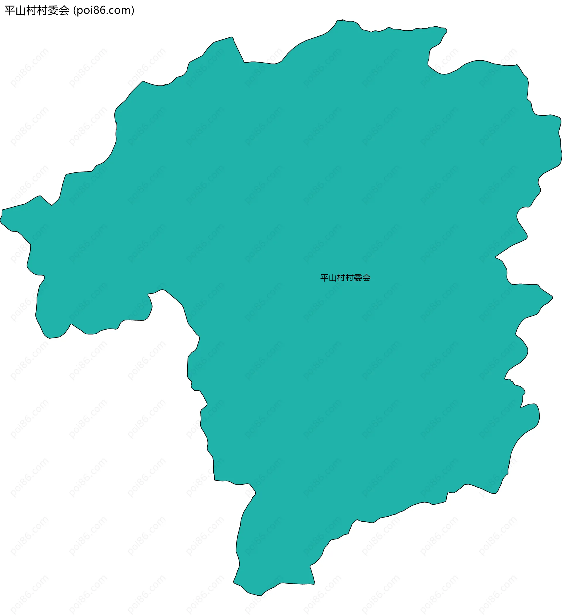 平山村村委会边界地图