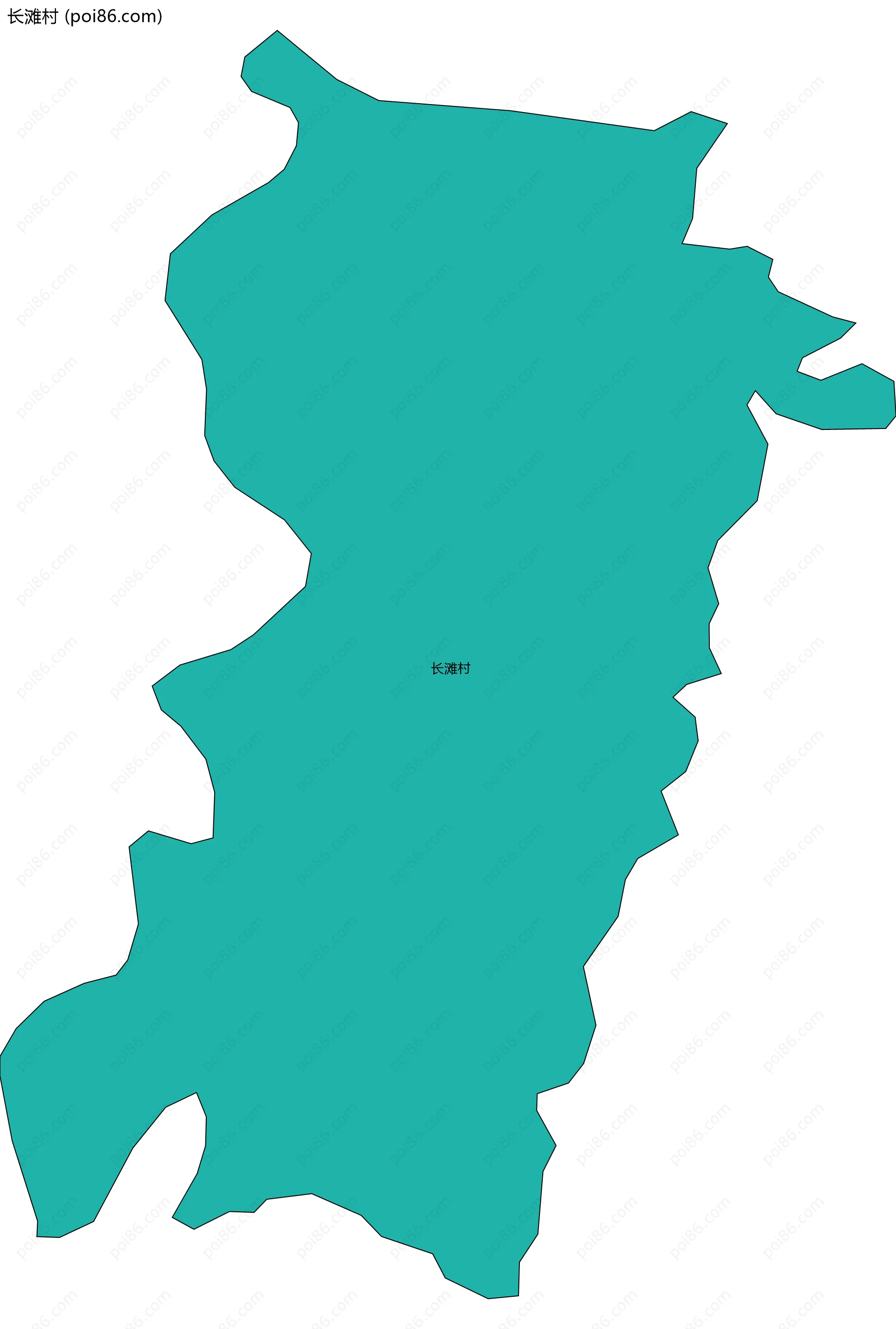 长滩村边界地图