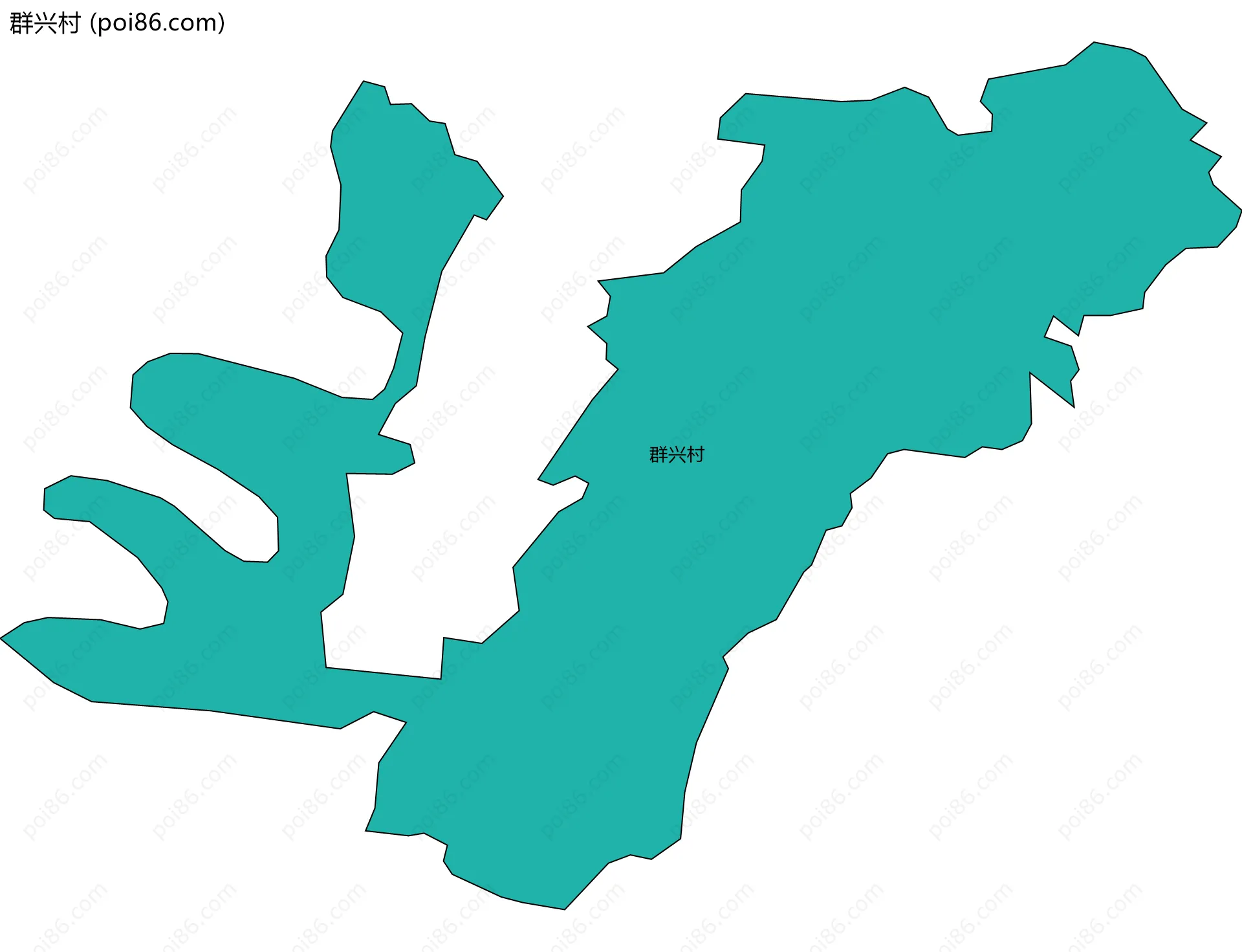 群兴村边界地图