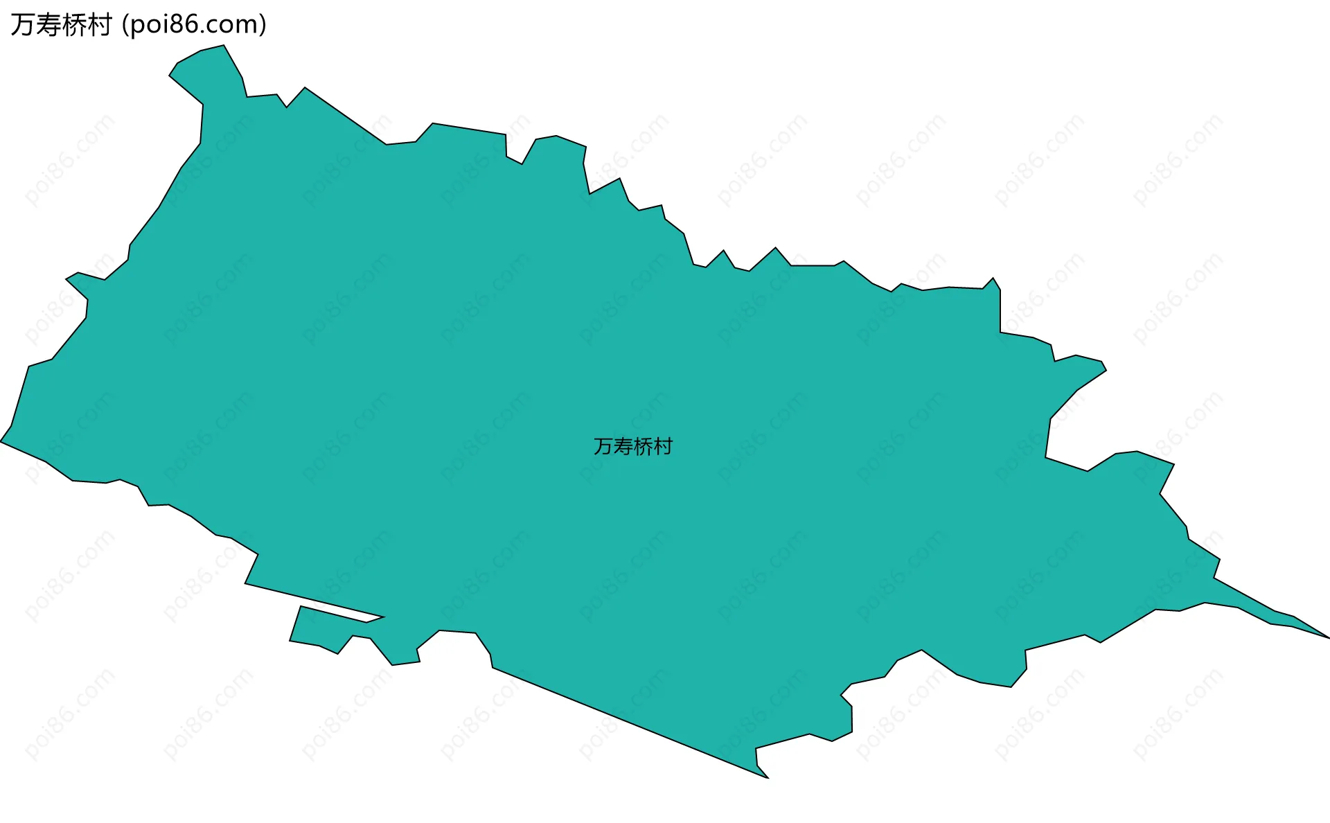 万寿桥村边界地图