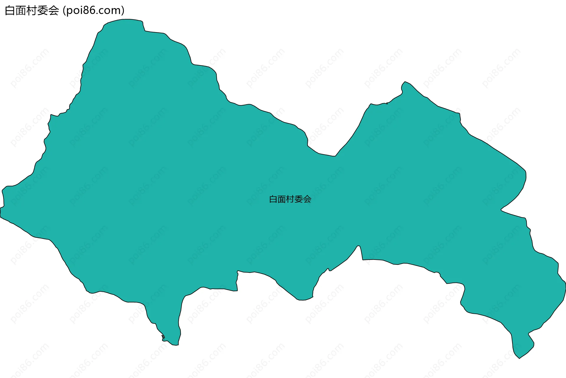 白面村委会边界地图