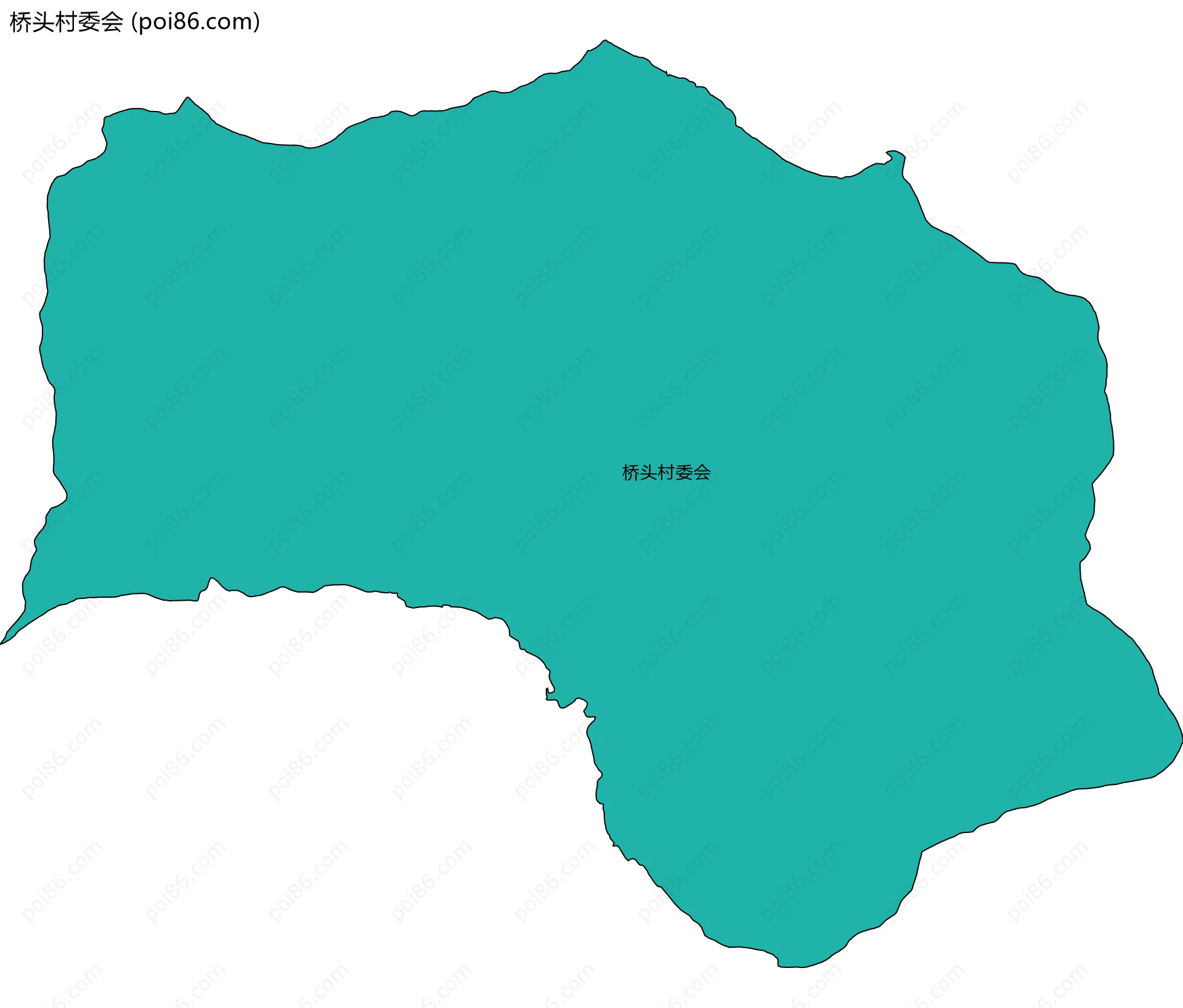 桥头村委会边界地图