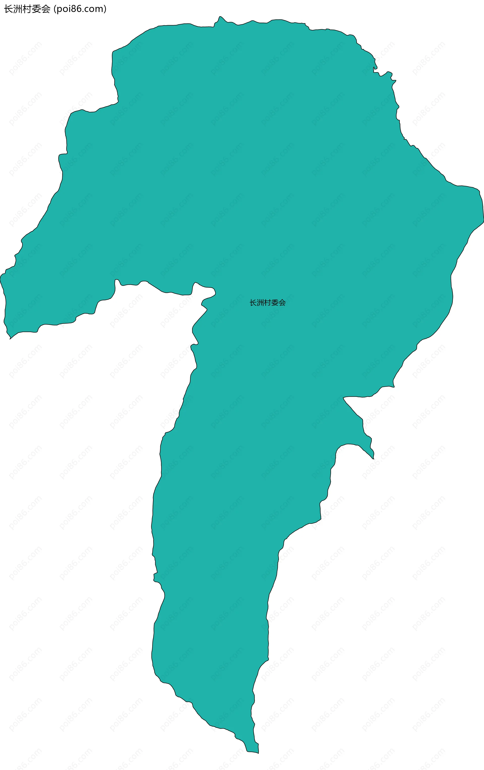 长洲村委会边界地图