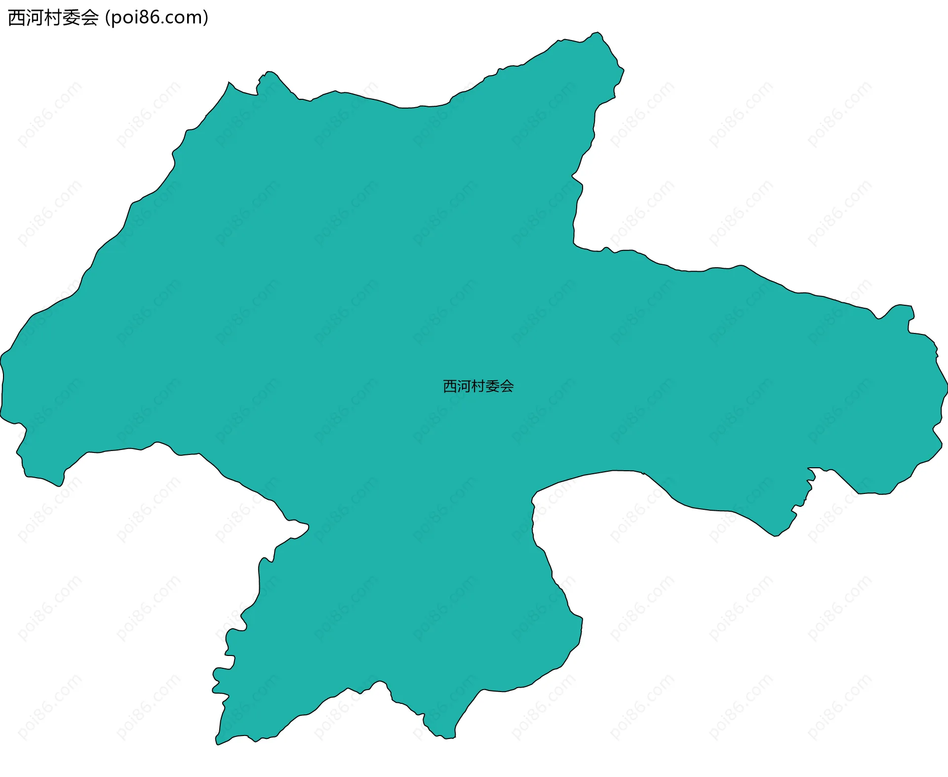 西河村委会边界地图
