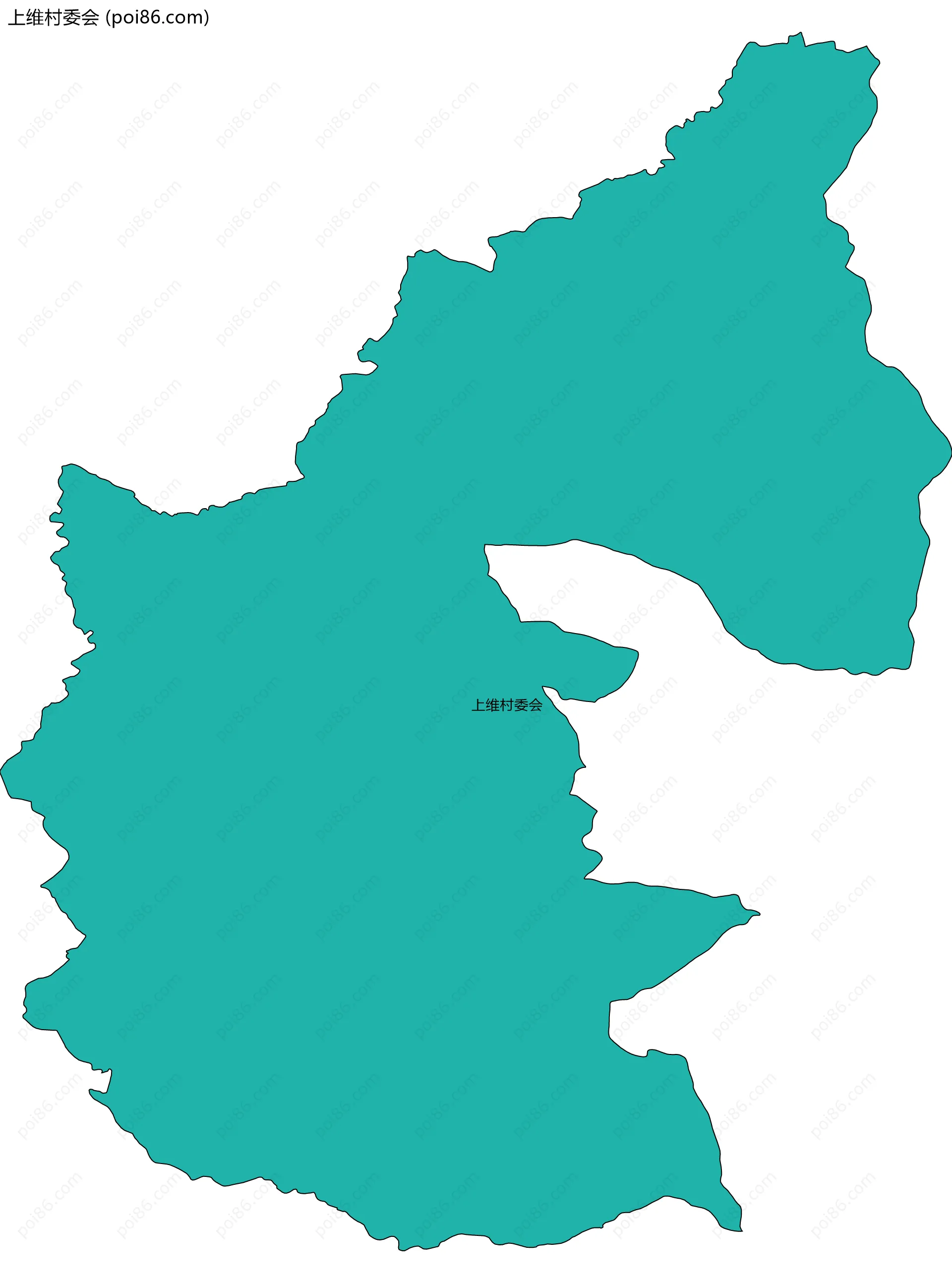 上维村委会边界地图