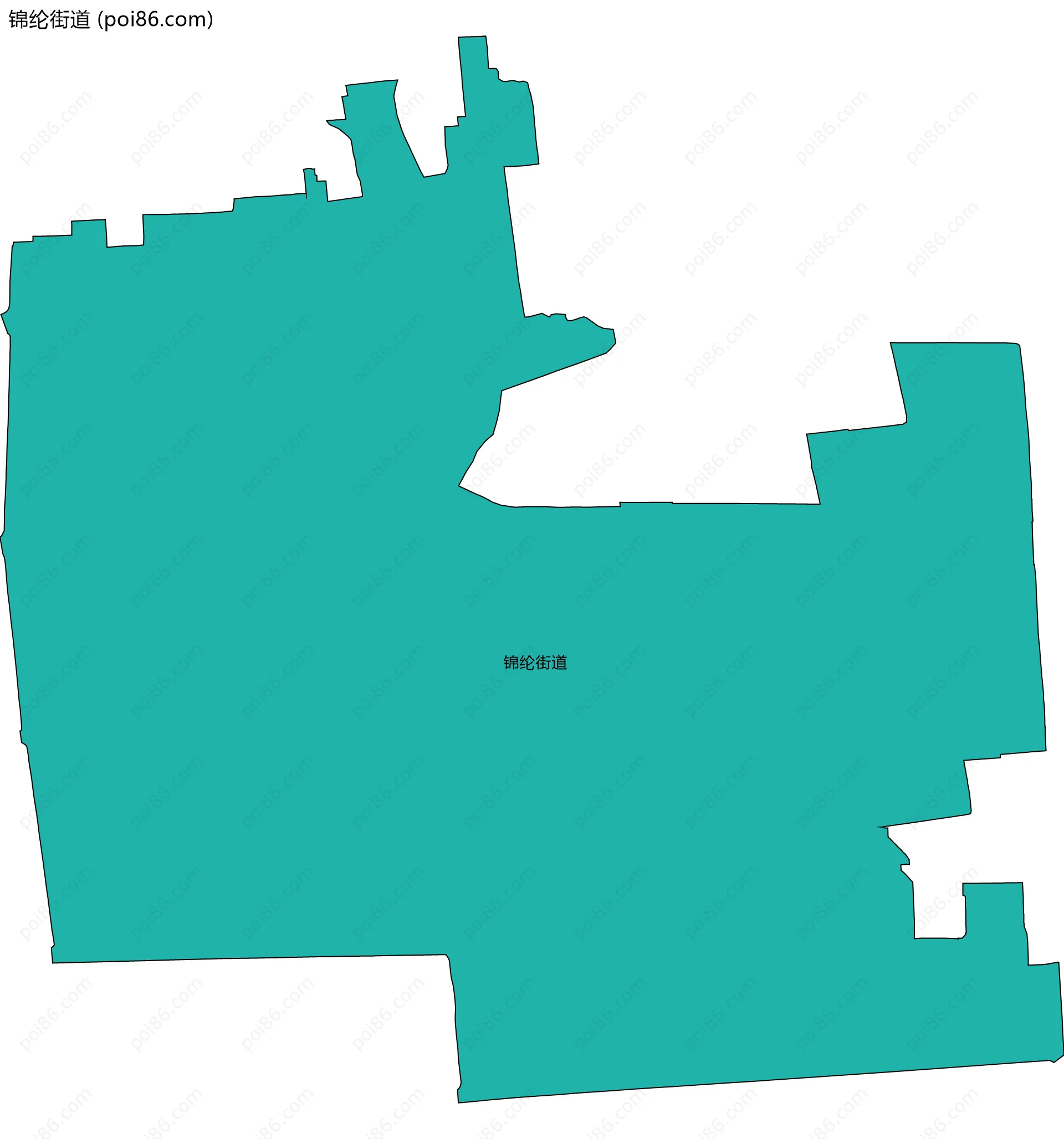 锦纶街道边界地图(五级行政区划)