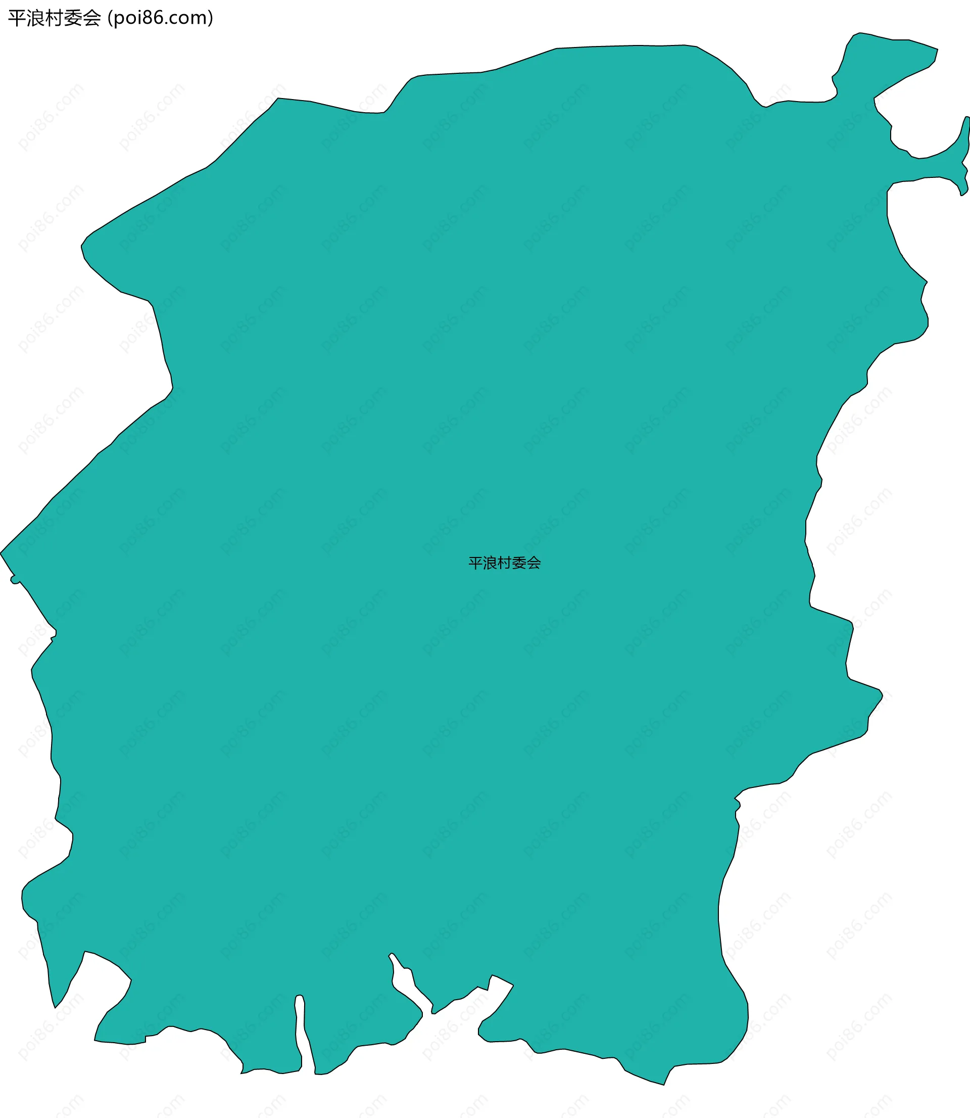 平浪村委会边界地图