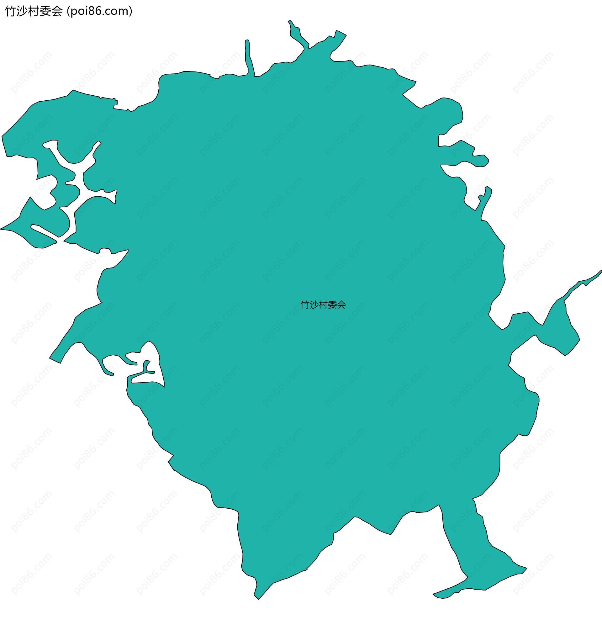 竹沙村委会边界地图