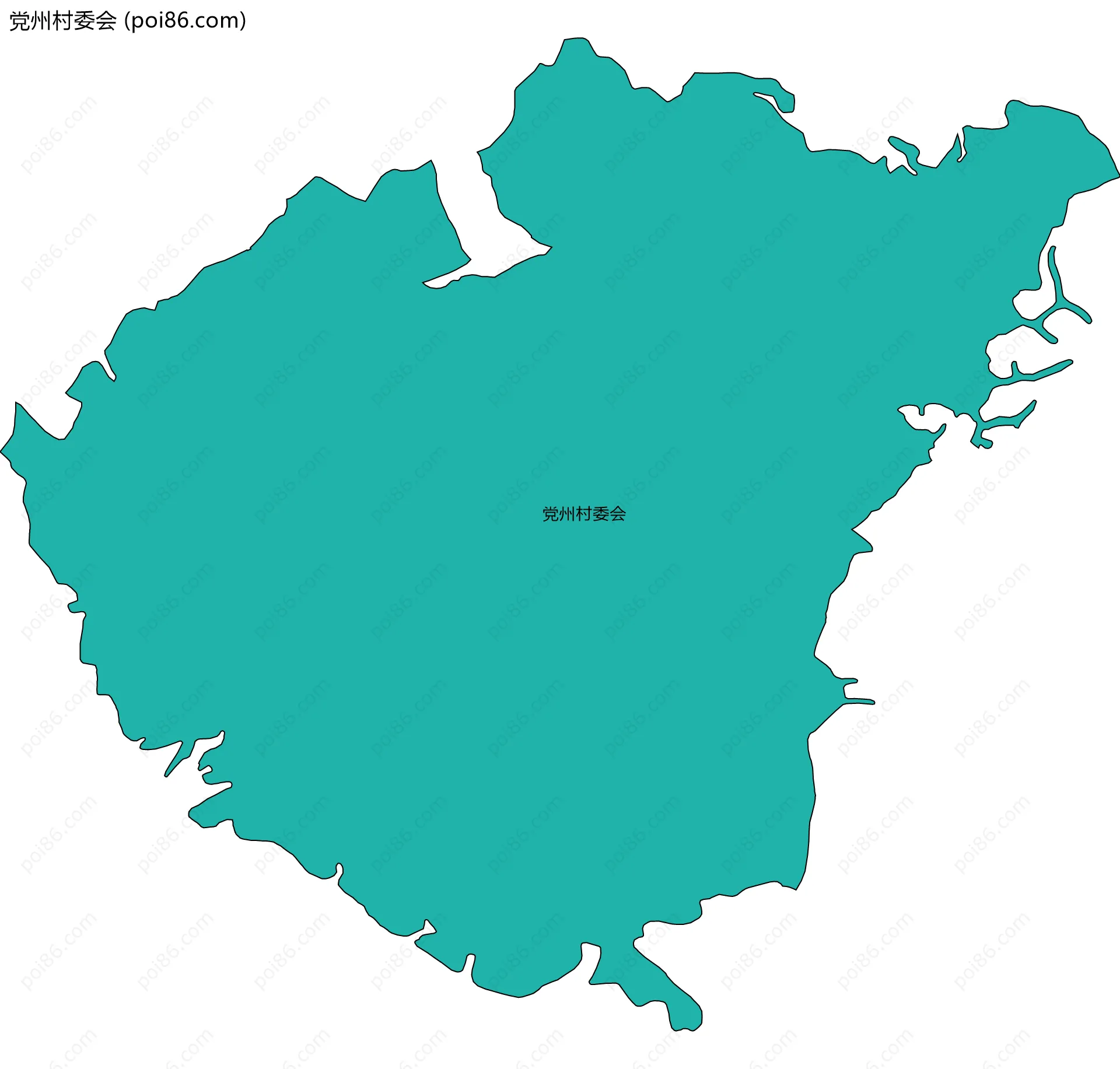 党州村委会边界地图