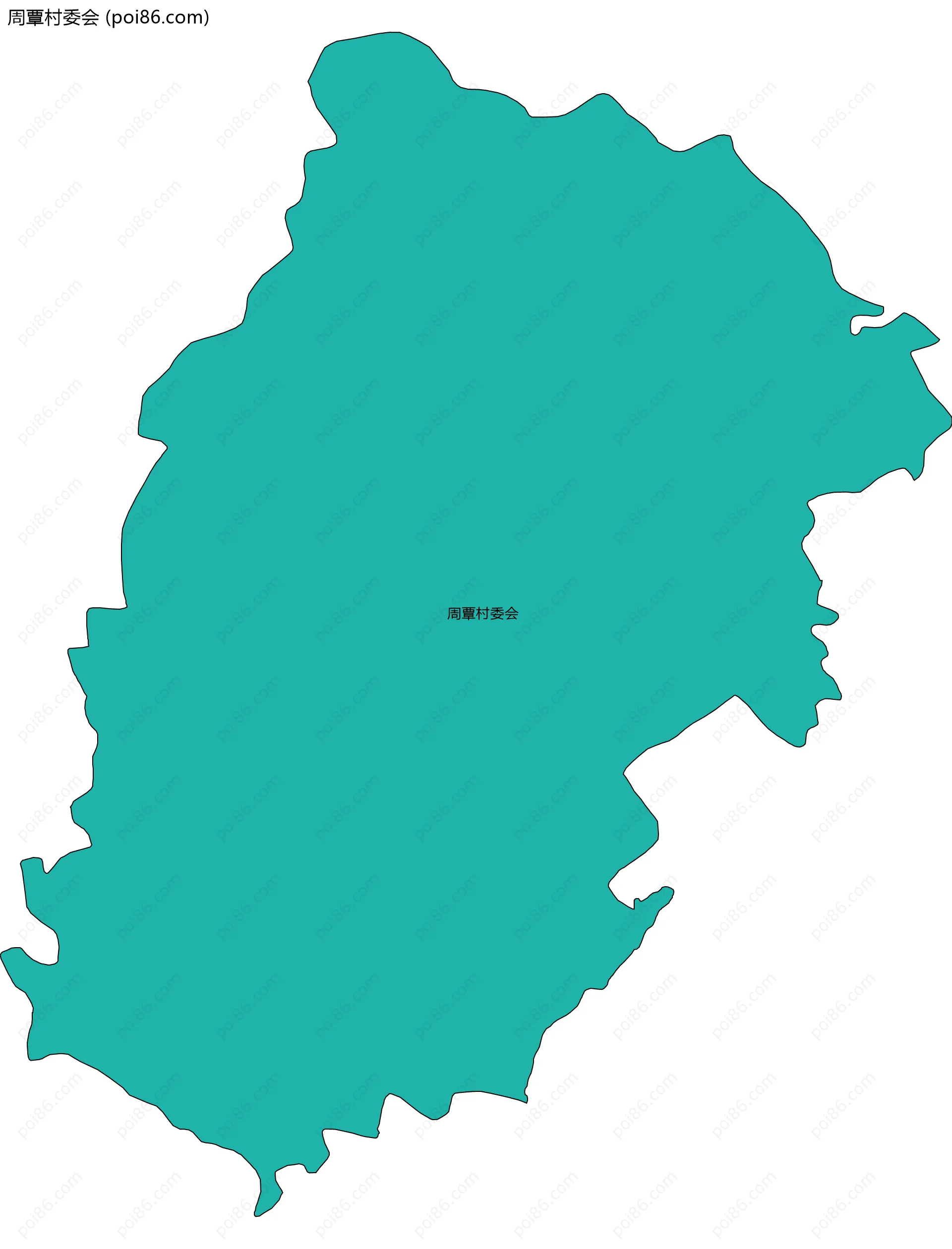 周覃村委会边界地图