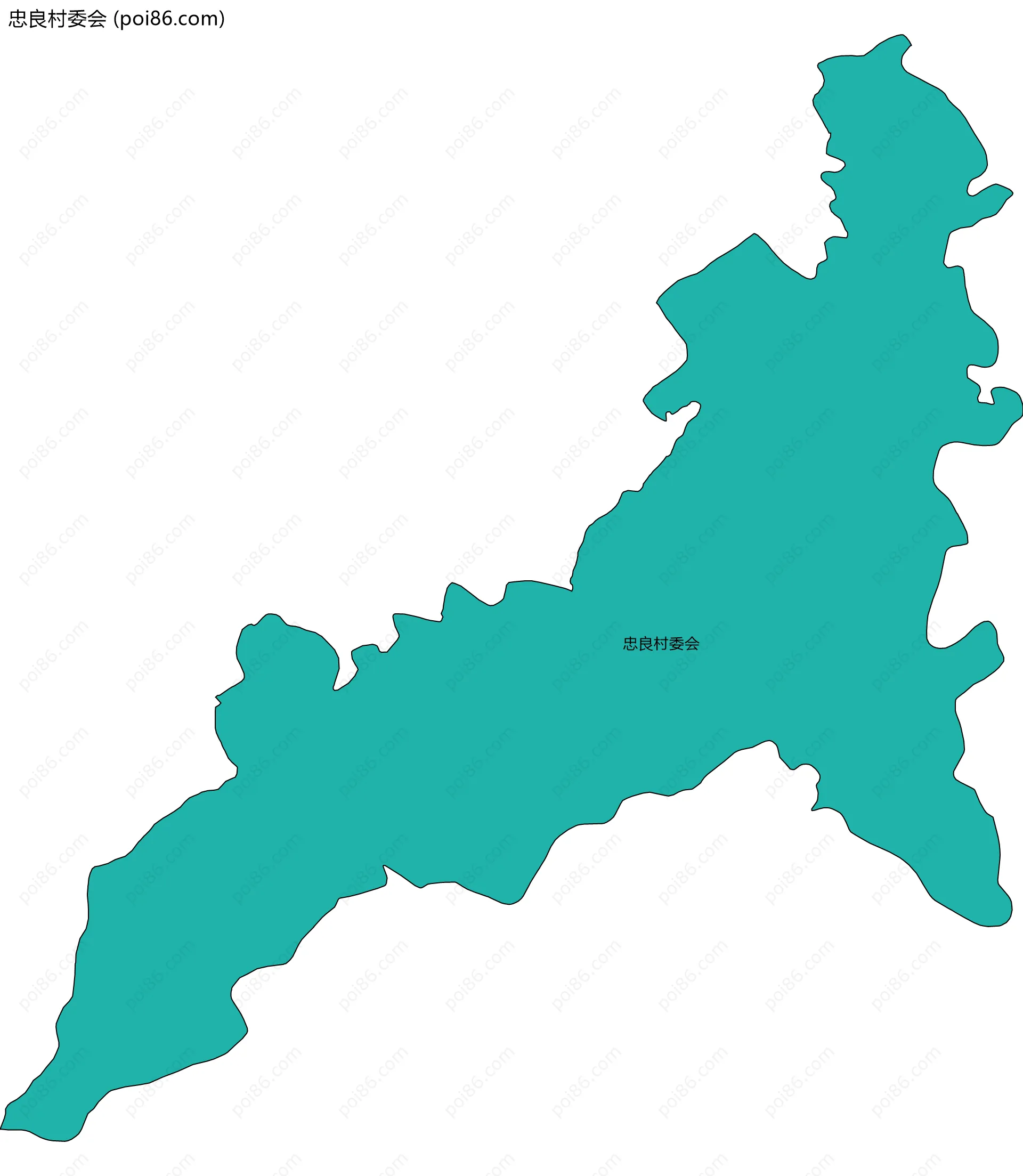 忠良村委会边界地图