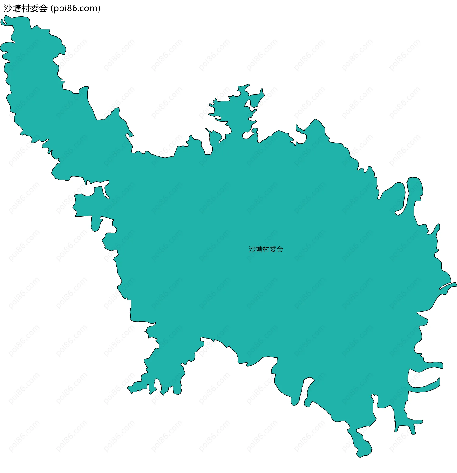 沙塘村委会边界地图