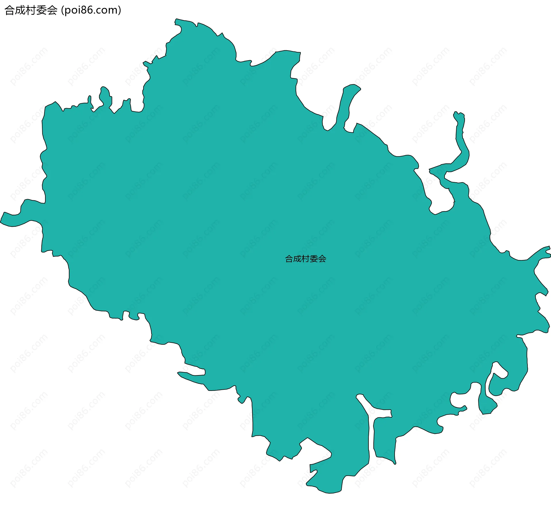 合成村委会边界地图