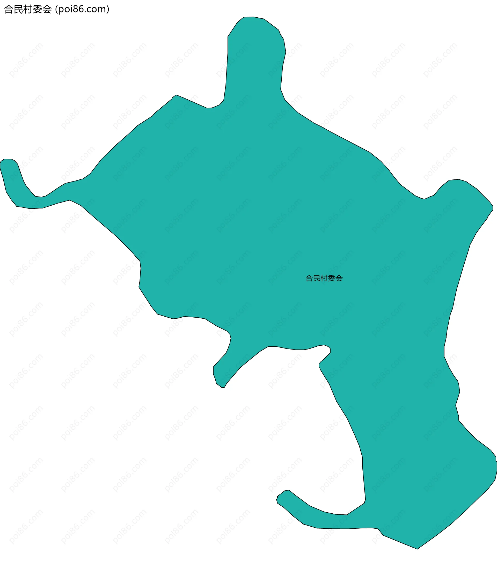 合民村委会边界地图